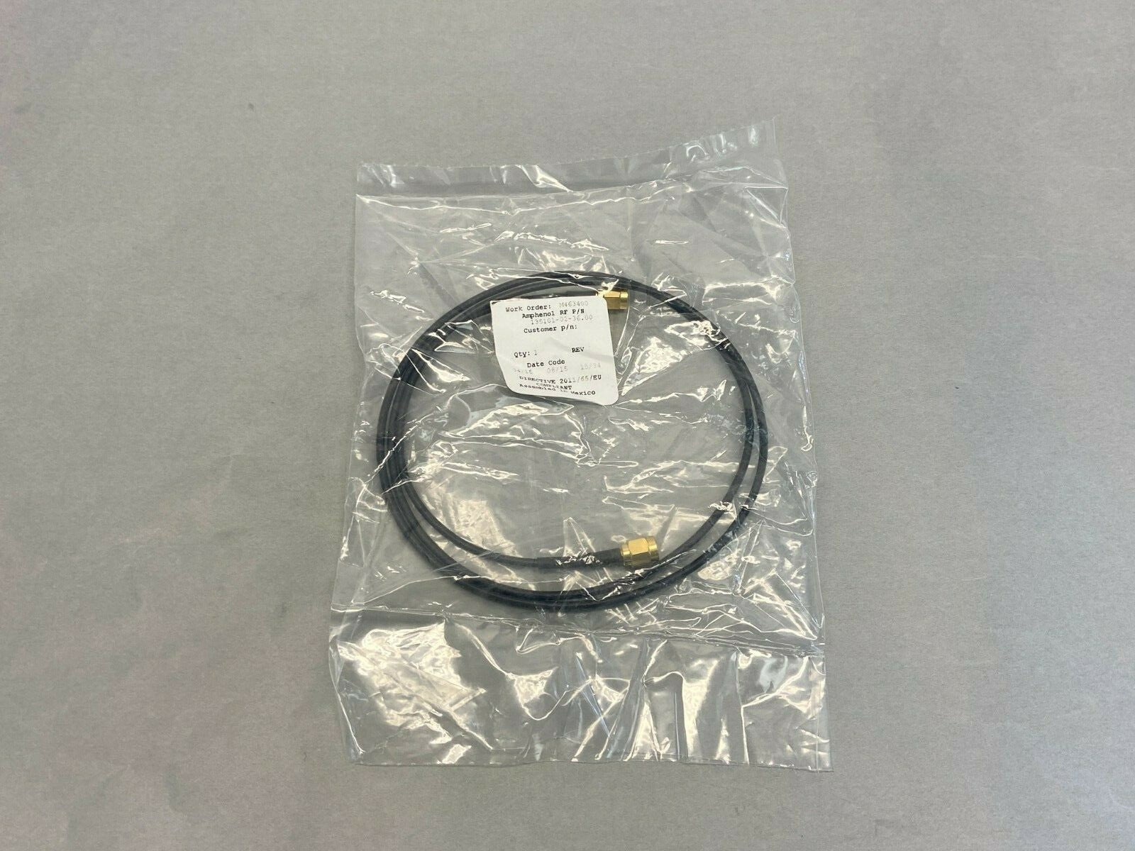 Amphenol 135101-02-36.00 SMA Coaxial Cordset - New - Maverick Industrial Sales