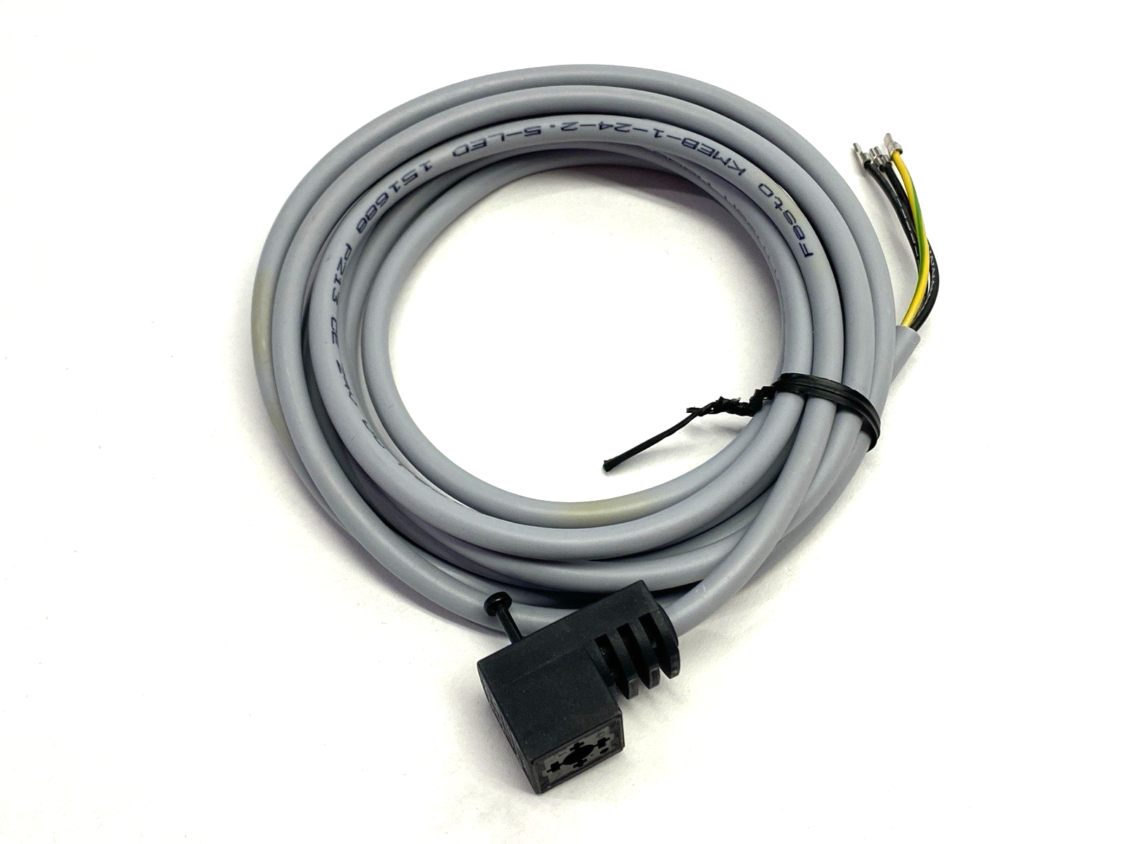 Festo KMEB-1-24-2.5-LED Angled Plug Socket w/Cable 151688 - New – Open box - Maverick Industrial Sales