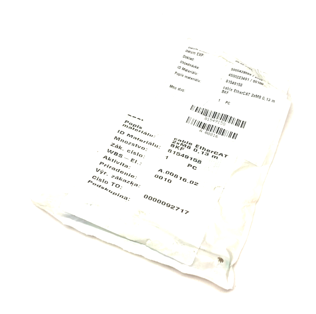 Beckhoff ZK1090-3131-0001 Double Ended EtherCAT Power Cable 0.13m 096672 - Maverick Industrial Sales