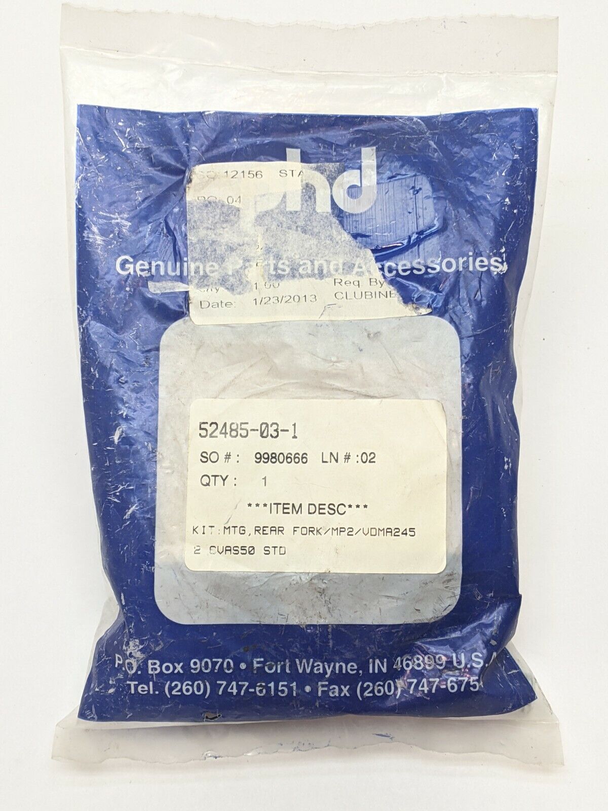 PHD 52485-03-1 Rear Fork Mounting Kit for 50mm Bore - New - Maverick Industrial Sales