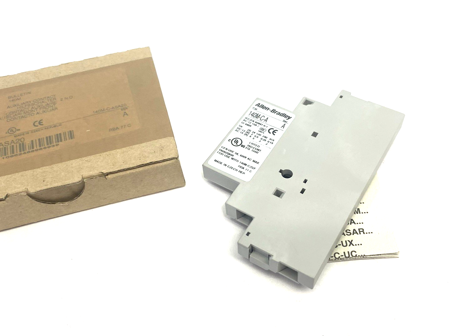 140M-C-ASA20 | Allen Bradley Ser. A Auxiliary Contact, Front Mount, 2 NO- New – Open box - Maverick Industrial Sales