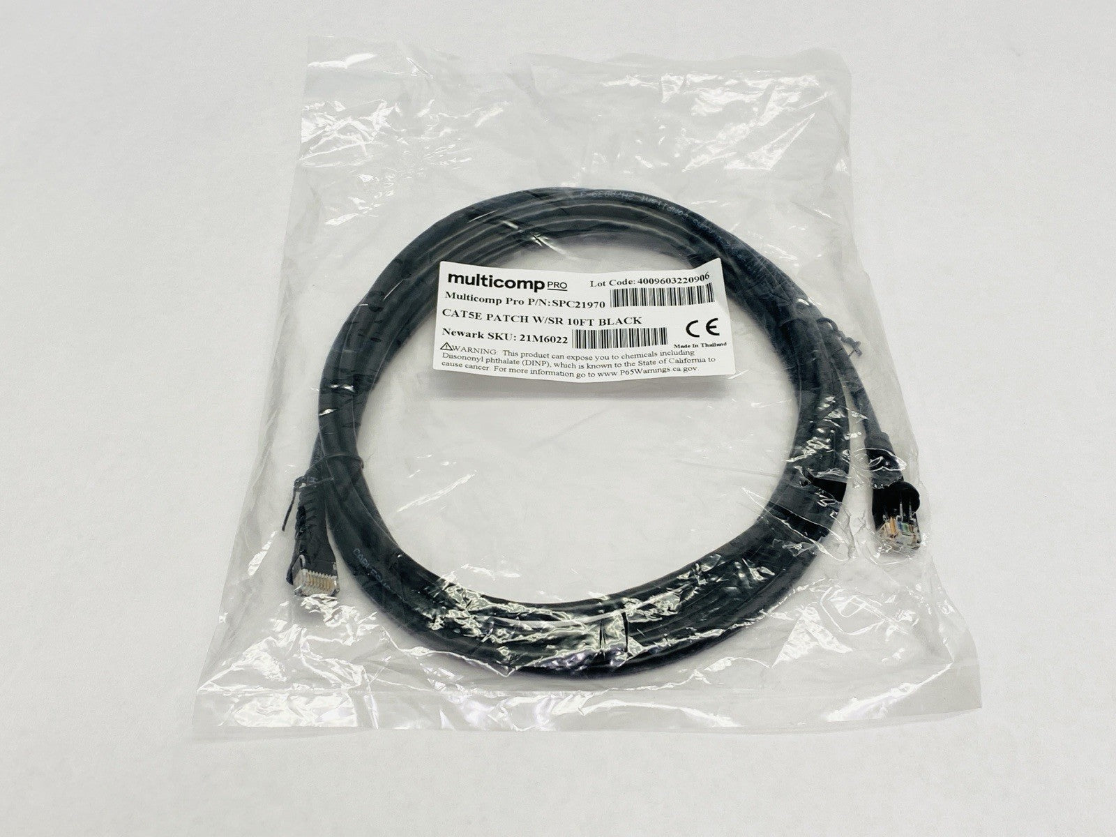 SPC21970 | Multicomp Pro Network Patch Cable Cat5E 10ft - New - Maverick Industrial Sales