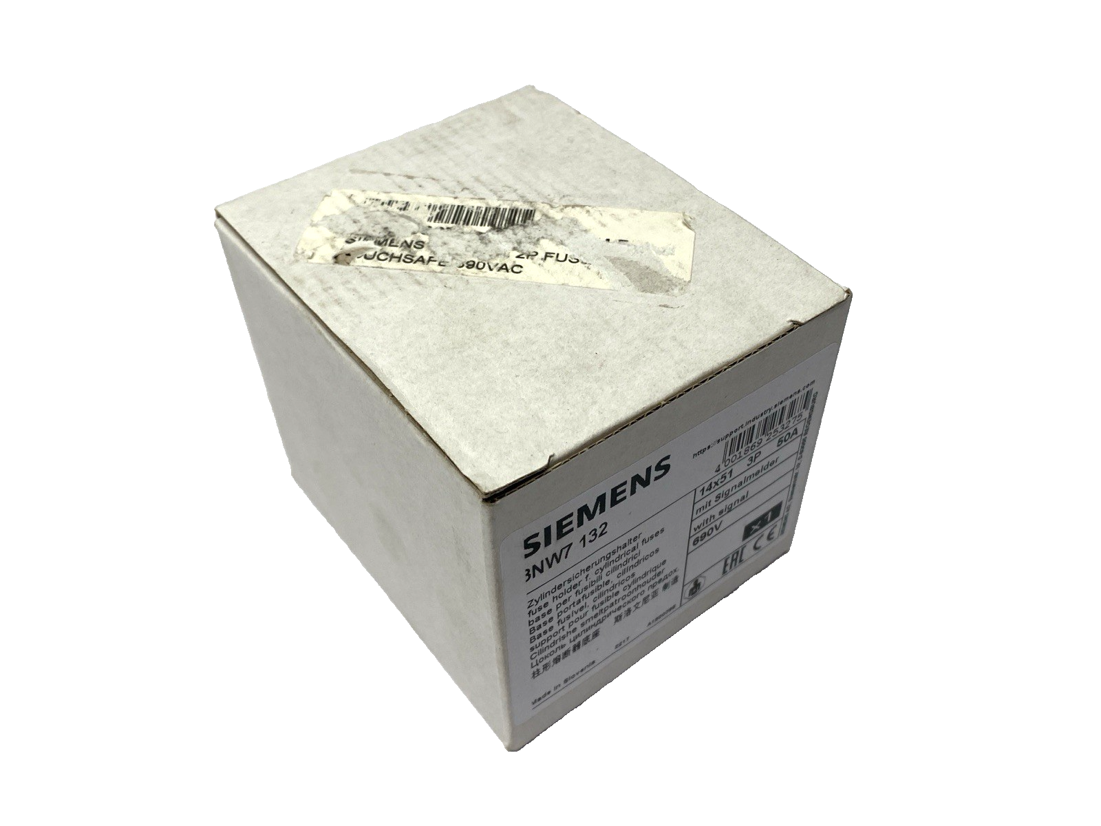 Siemens 3NW7132 SENTRON Cylindrical Fuse Holder 14 x 51mm 3-Pole 690V 50A - Maverick Industrial Sales