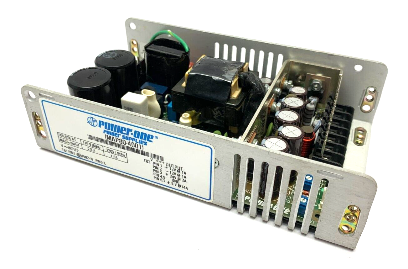 Power-One MAP80-4001 Power Supply 7-Pin Output 3-Pin Input - Maverick Industrial Sales