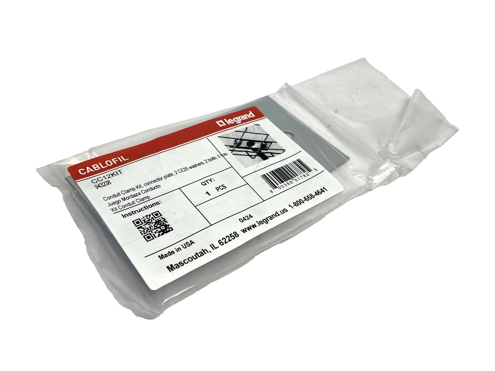 CC12KIT,943238 | Legrand CC12KIT CABLOFIL Conduit Clamp Kit - New - Maverick Industrial Sales