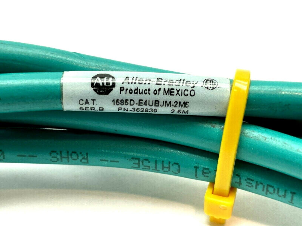 1585D-E4UBJM-2M5 | Allen Bradley Ser. B Ethernet Cable 2.5m Length - Used - Maverick Industrial Sales
