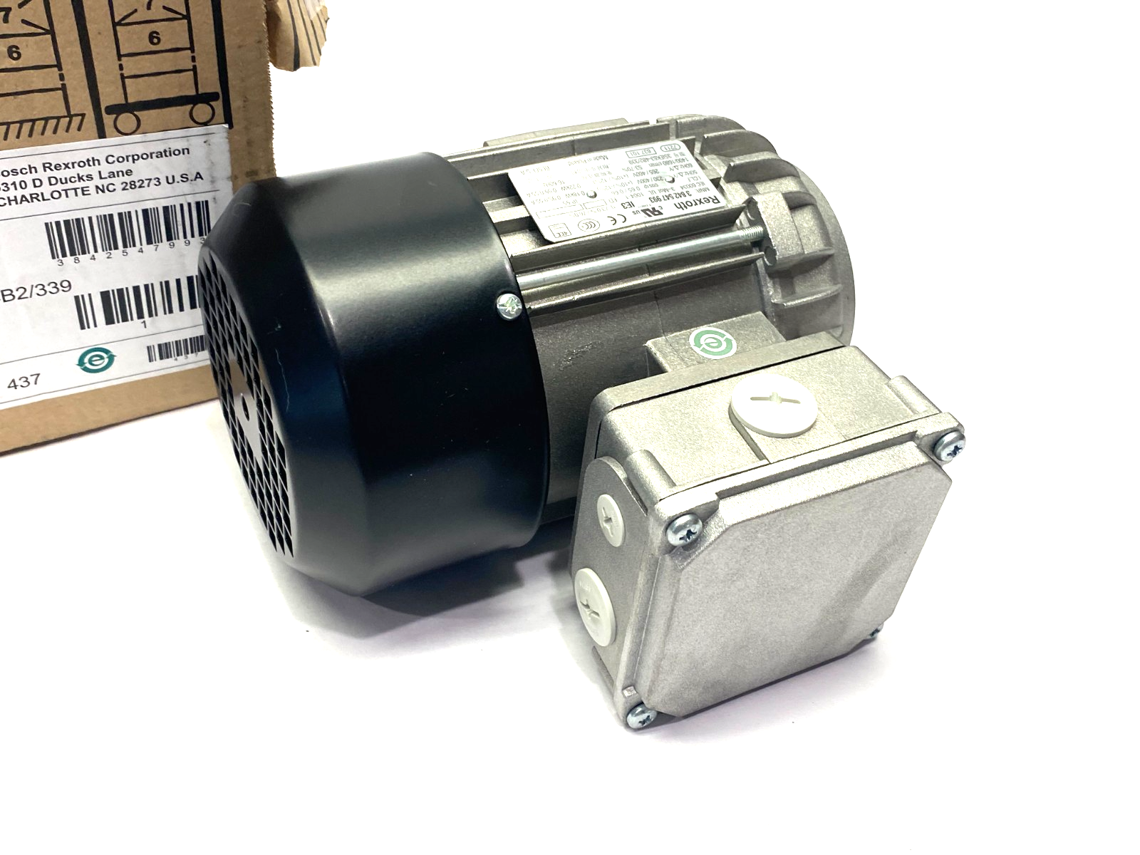 Bosch Rexroth 3842547993 Electric Motor 3-Phase, .22kW, 3SIEK63-4B2/339 - Maverick Industrial Sales