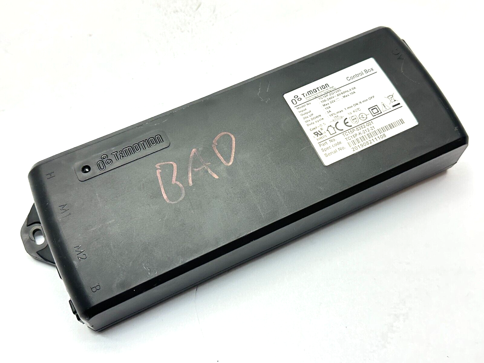 TiMotion TC15P-5352-001 Electric Actuator Control Box TC15P-ZQ120C - For parts or not working - Maverick Industrial Sales