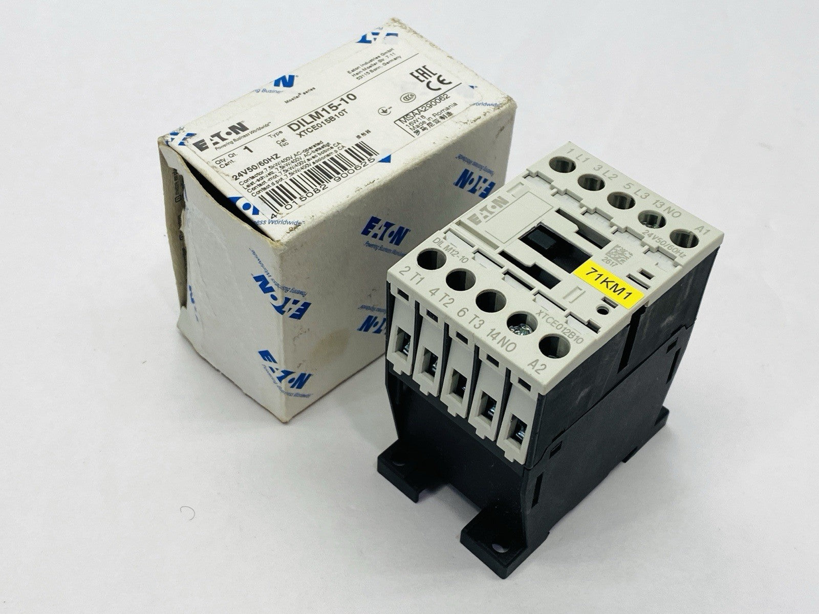 Eaton DILM15-10 XT IEC Contactor 15A 600VAC 3-Pole XTCE015B10T - Maverick Industrial Sales
