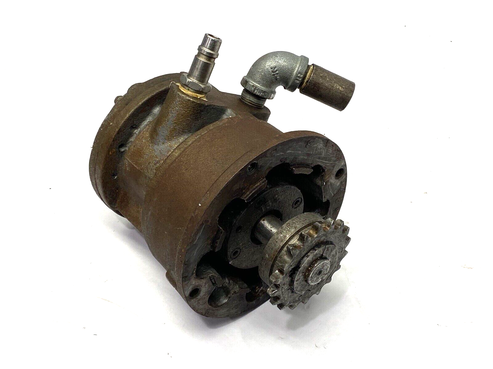 Gast 8AM-NRV-32A Air Motor w/ Morse TLB 418 USE TLB 1210 Gear Sprocket - Maverick Industrial Sales
