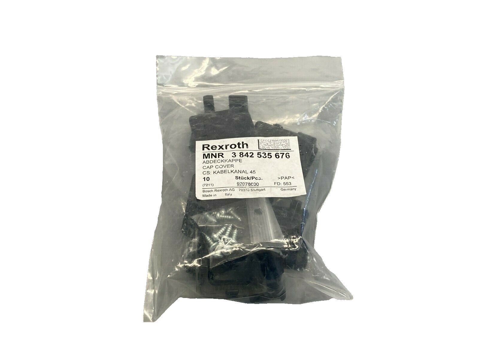 Bosch Rexroth 3842535676 Cap Cover PKG OF 10 - Maverick Industrial Sales