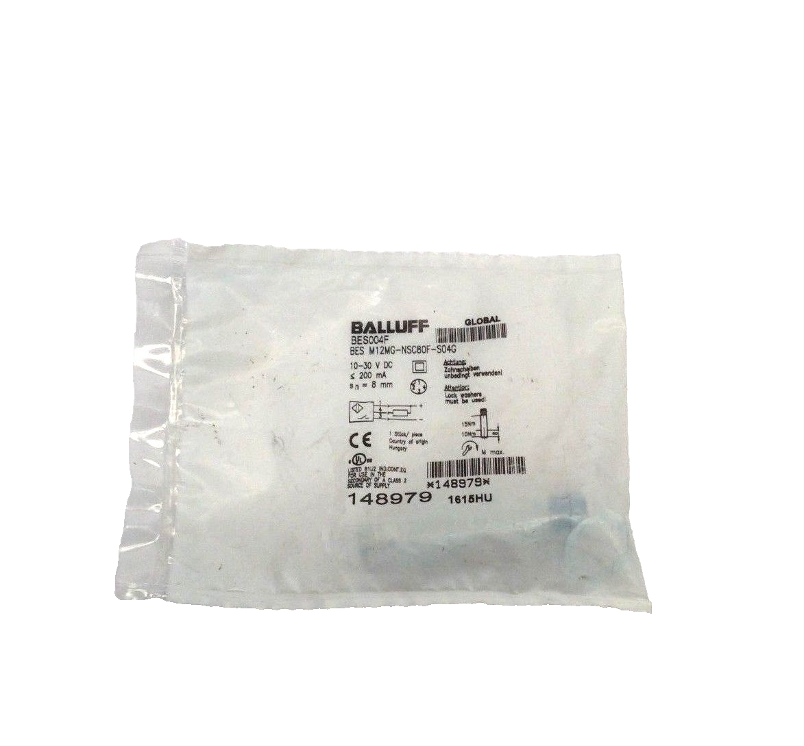 BES004F BES M12MG-NSC80F-S04G | Balluff Proximity Sensor - New – Open box - Maverick Industrial Sales