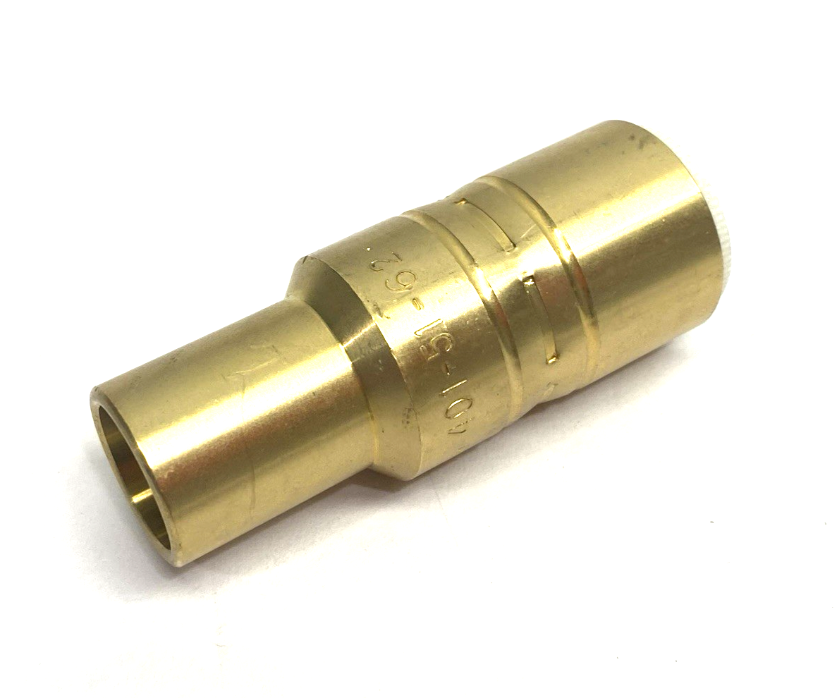 401-51-62 | Tregaskiss Slip-On Air Cooled Nozzle 5/8″ bore, flush tip, brass - New – Open box - Maverick Industrial Sales