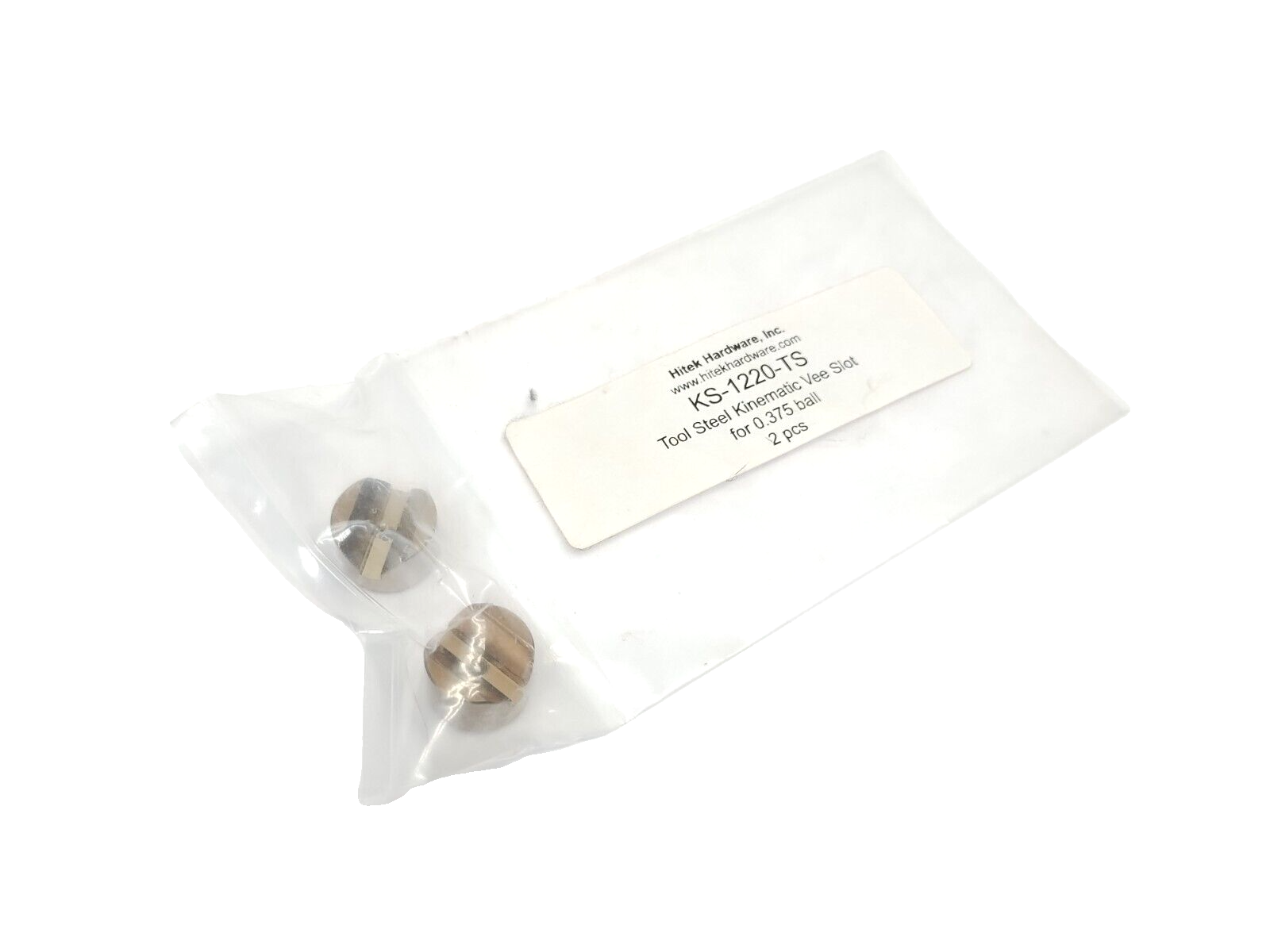 KS-1220-TS | Hitek Hardware Tool Steel Kinematic Vee Slot For .375" Dia. Ball 2-PK - New - Maverick Industrial Sales