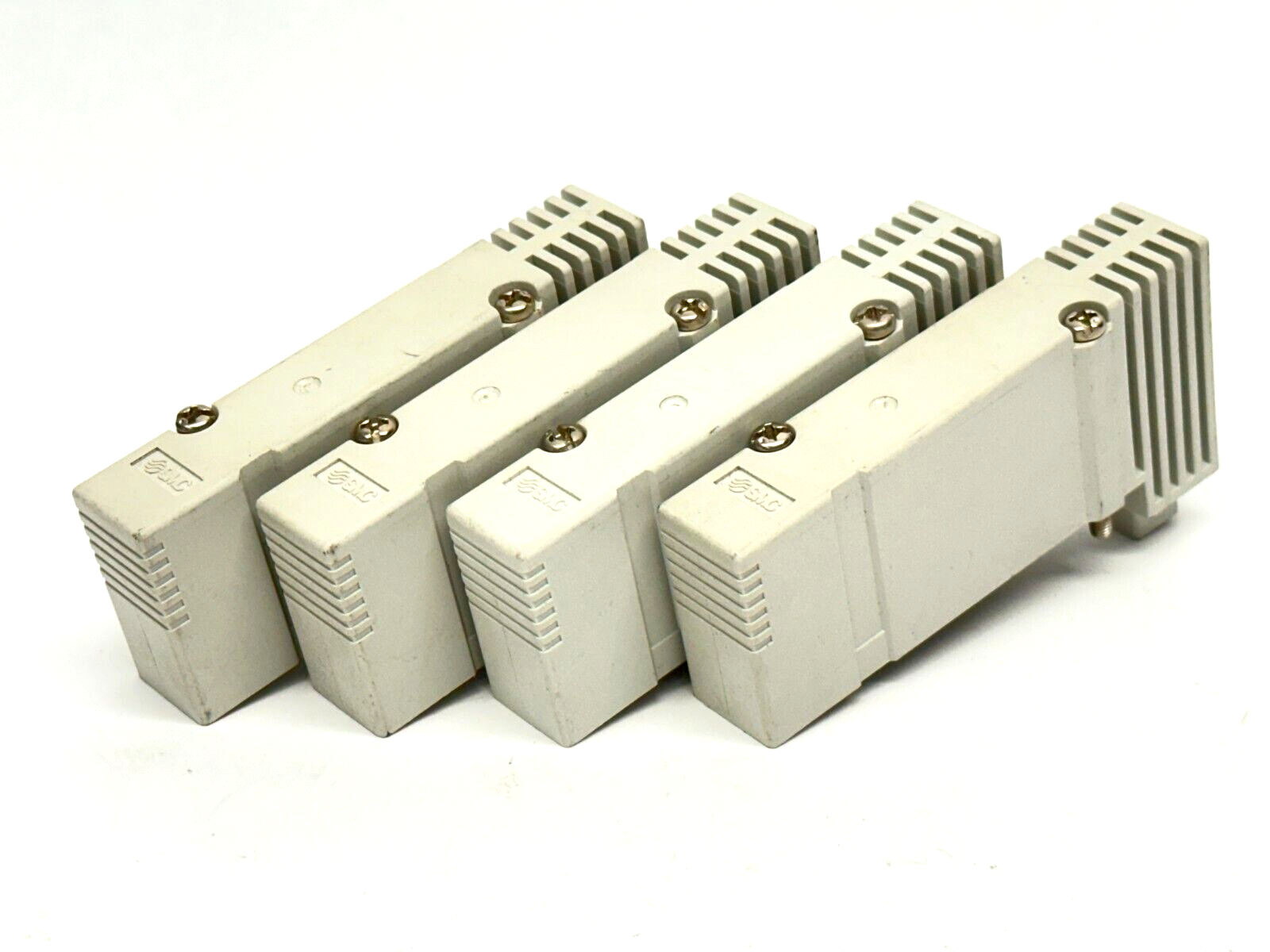 SY50M-26-1A | SMC Pneumatic Manifold Blanking Plate Assembly LOT OF 4 - Used - Maverick Industrial Sales