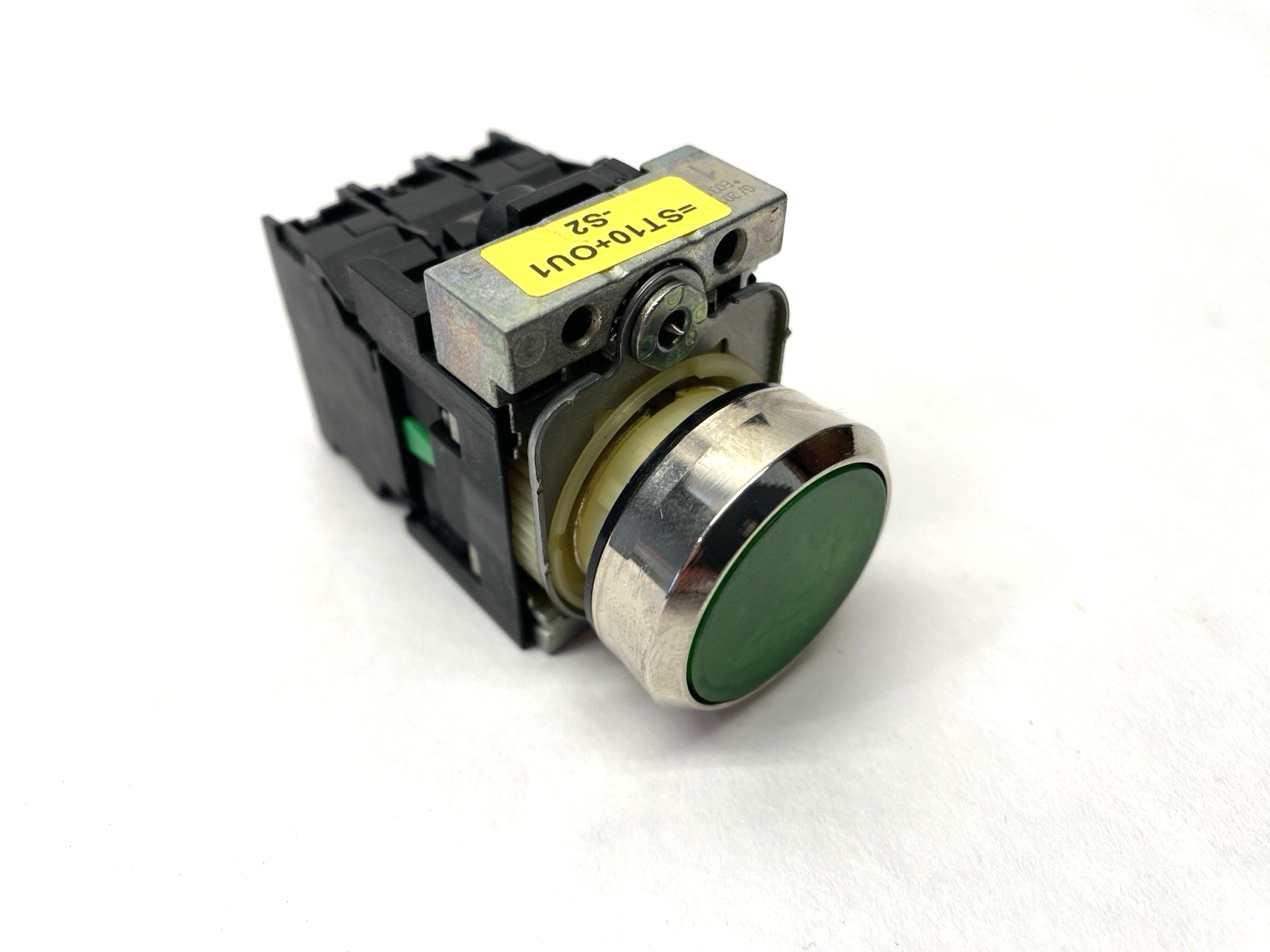 3SU1152-0AB40-1FA0 | Siemens Illuminated Pushbutton Green DAMAGED BUTTONHEAD - Used - Maverick Industrial Sales