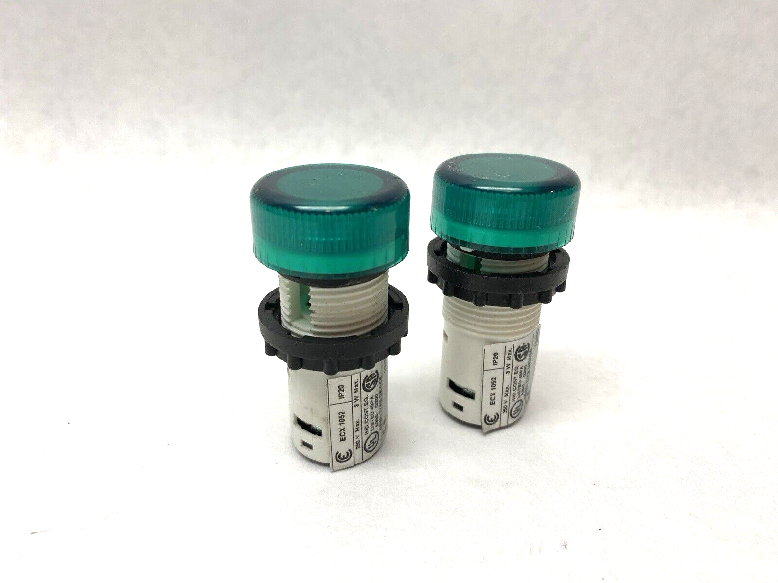 Automation Direct ECX1052-24 Incandescent Indicating Light Green 24V LOT OF 2 - Used - Maverick Industrial Sales