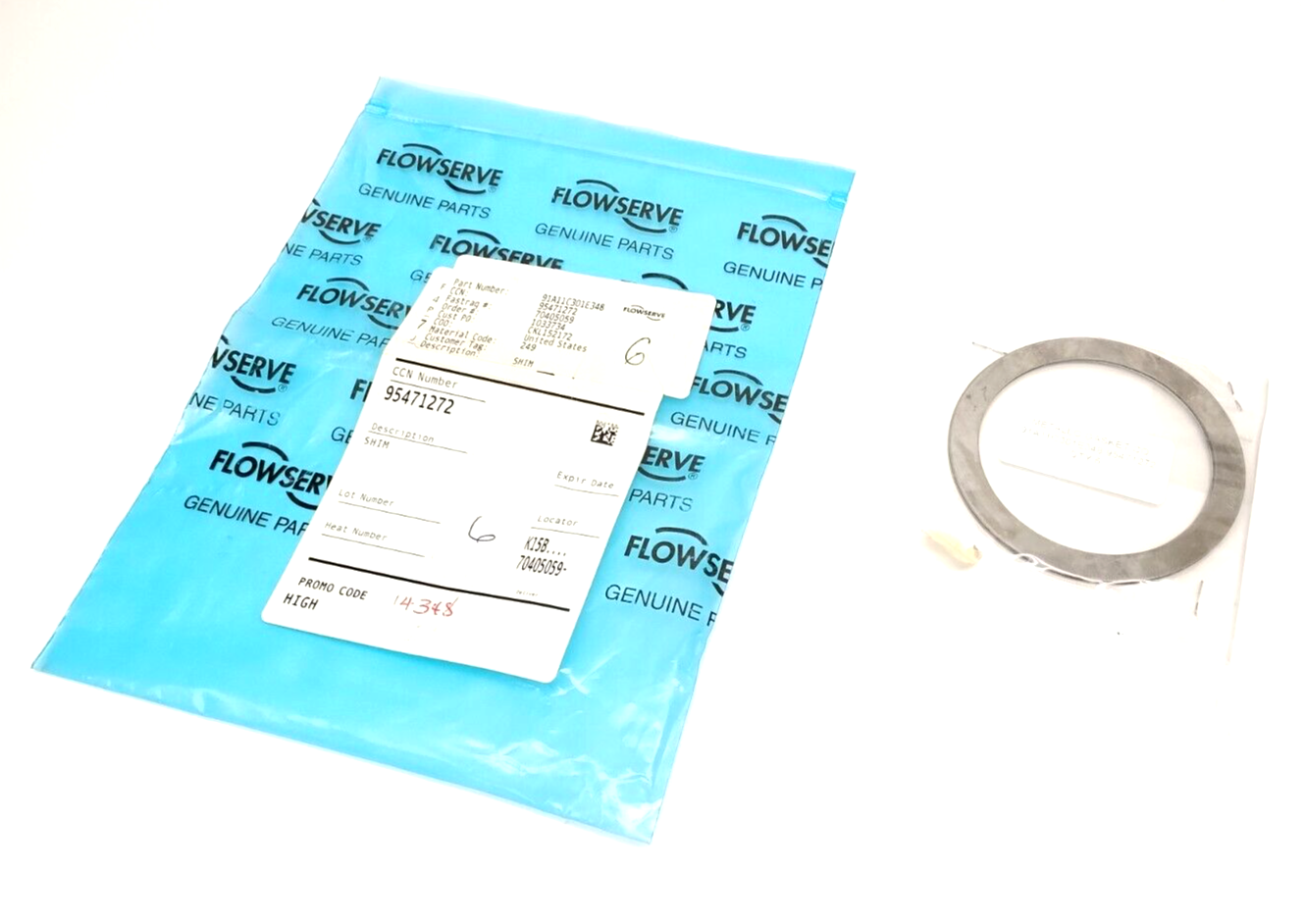 Flowserve Metallo Gasket 91A11C301E348 Shim 95471272 LOT OF 6 - Maverick Industrial Sales