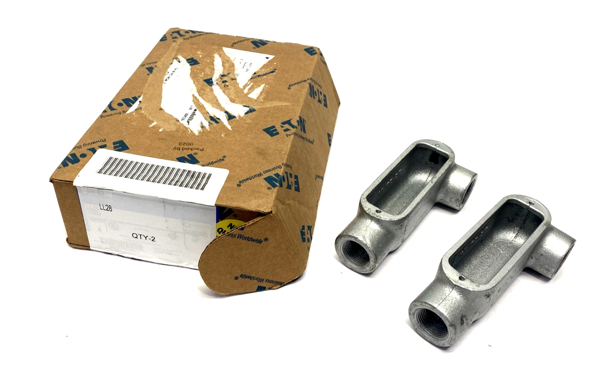 Eaton LL28 Crouse-Hinds Ser Condulet Form 8 Conduit Outlet Body, LL, 3/4" 2-PK - Maverick Industrial Sales