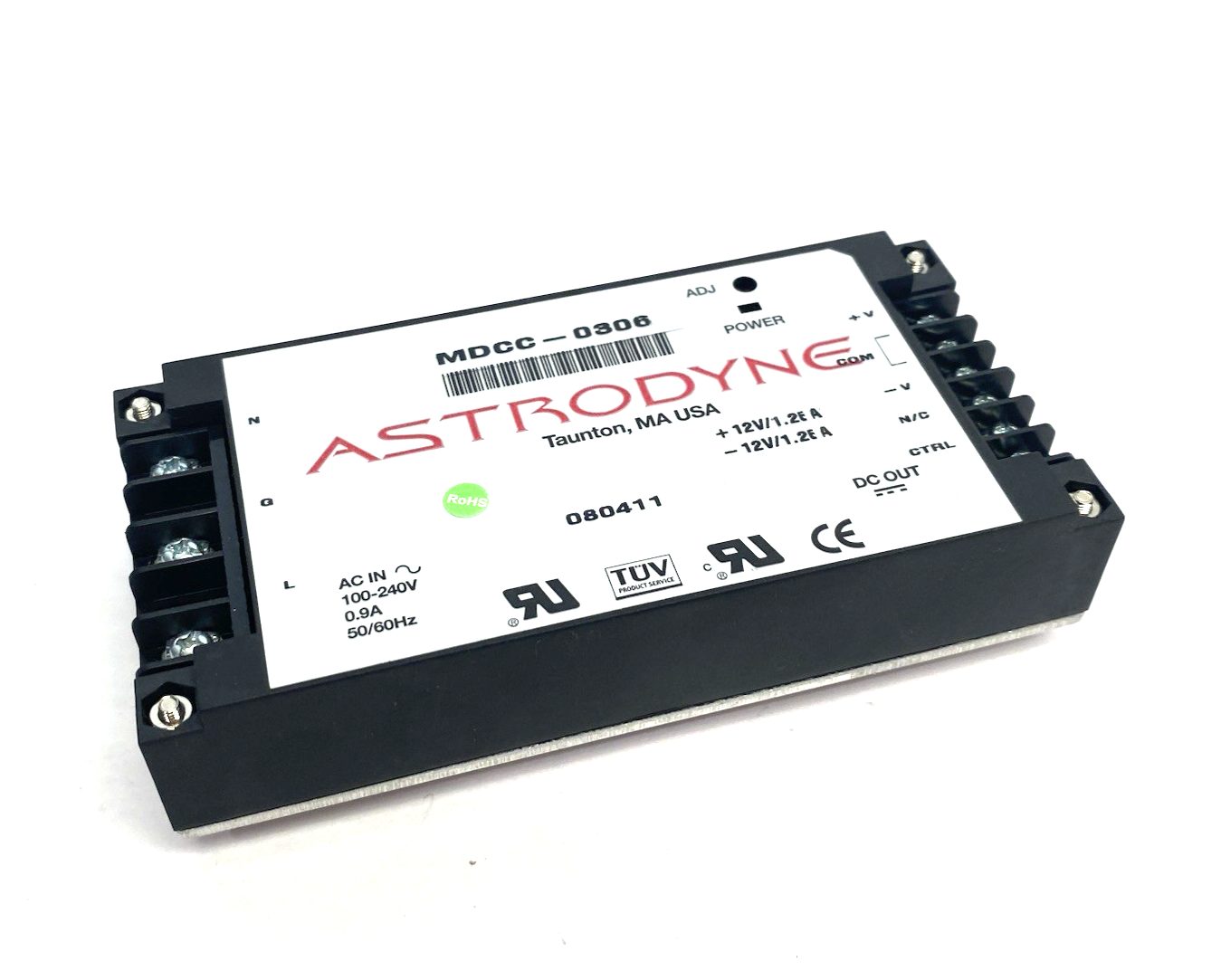Astrodyne MDCC-0306 Chassis Mount Power Supply 30W Dual Output, Encapsulated - Maverick Industrial Sales