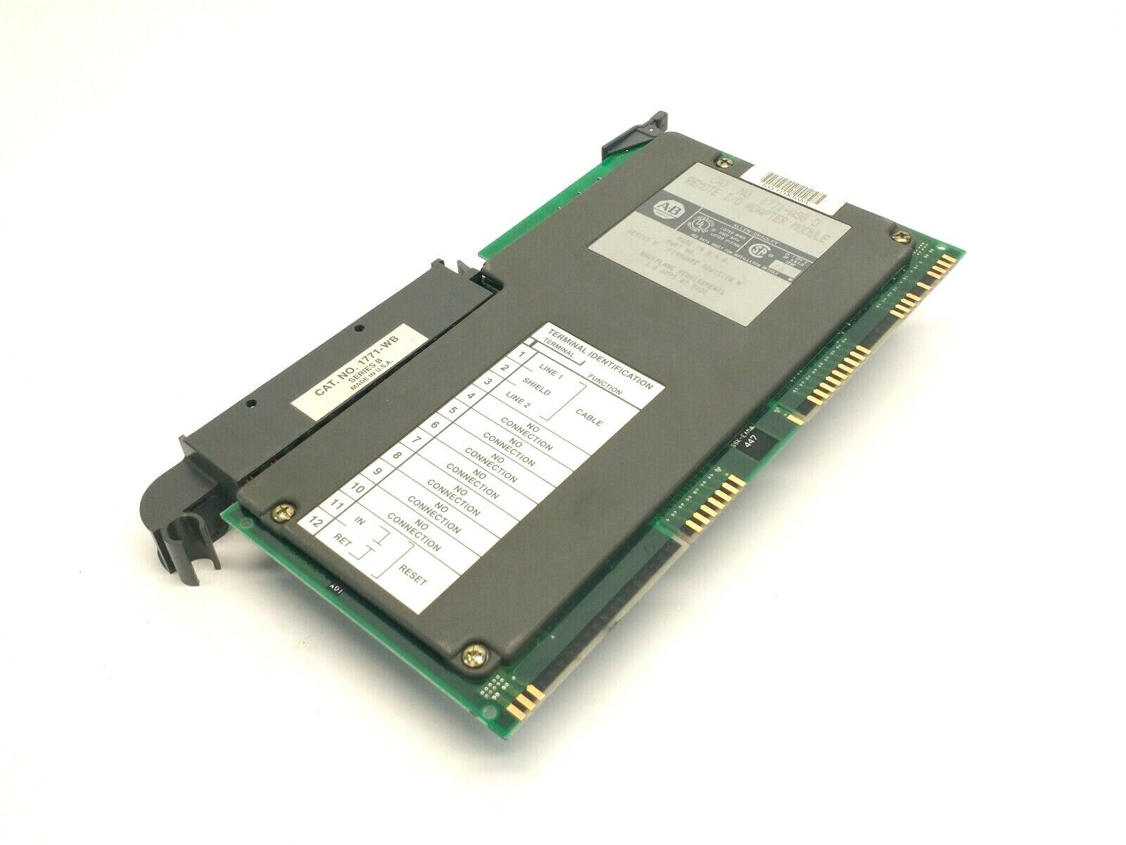 Allen Bradley 1771-ASB Ser D FW Rev H Remote I/O Adapter Module MISSING COVER - For parts or not working - Maverick Industrial Sales