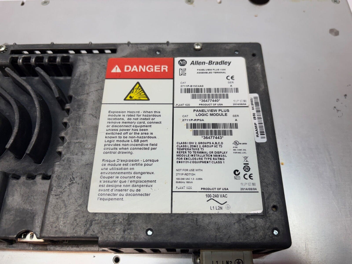 2711P-B15C4A9 | Allen Bradley Ser. A PanelView Plus 1500 HMI Control Terminal - Used - Maverick Industrial Sales