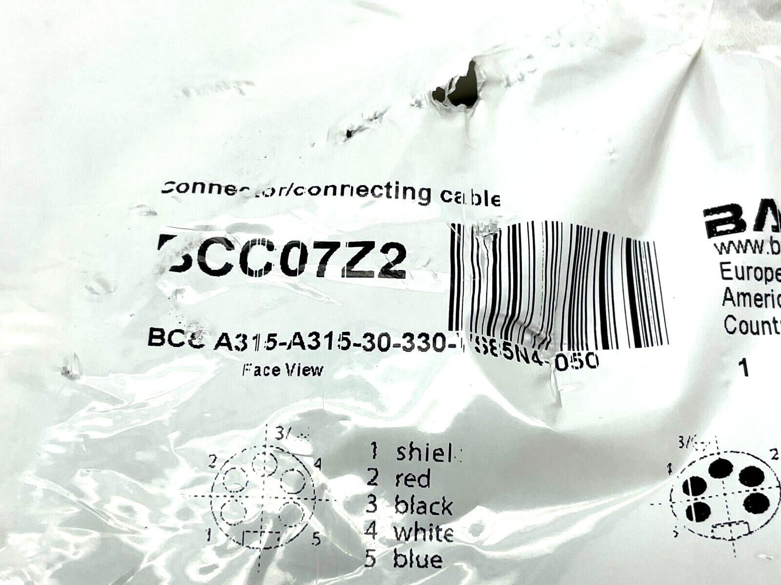 Balluff BCC07Z2 Double-Ended Cordset 5m Length BCC A315-A315-30-330-VS85N4-050 - New - Maverick Industrial Sales