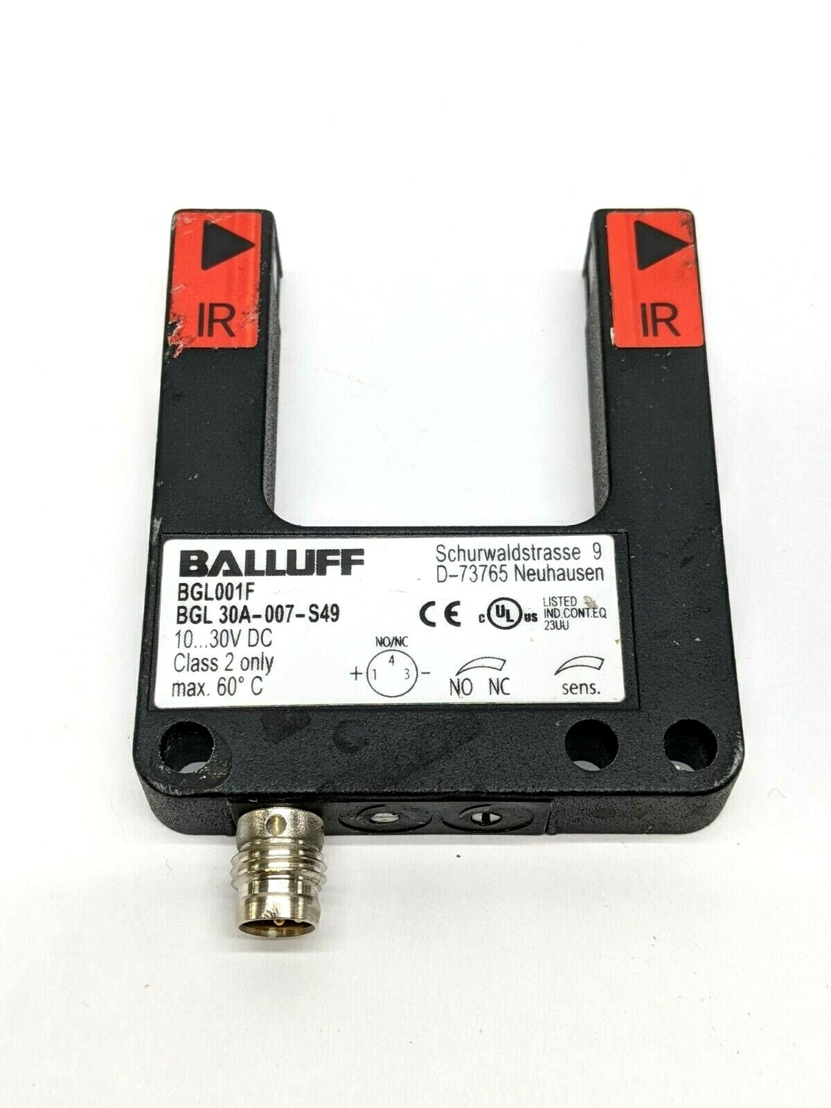 Balluff BGL001F Infrared Through Beam Forked Sensor M8 Connector BGL 30A-007-S49 - Used - Maverick Industrial Sales