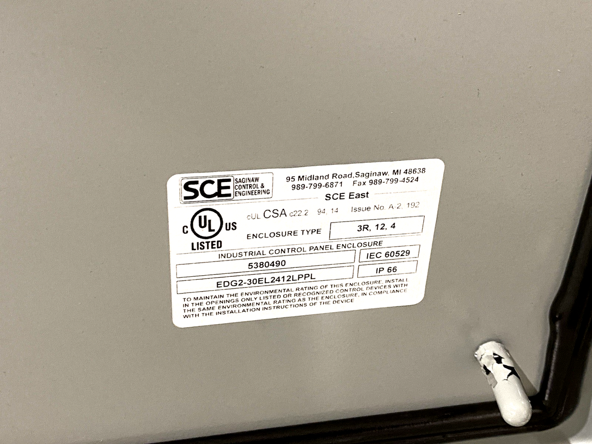 Saginaw Control EDG2-30EL2412LPPL Custom 2-Window Enclosure, 30" x 24" x 12" - Maverick Industrial Sales