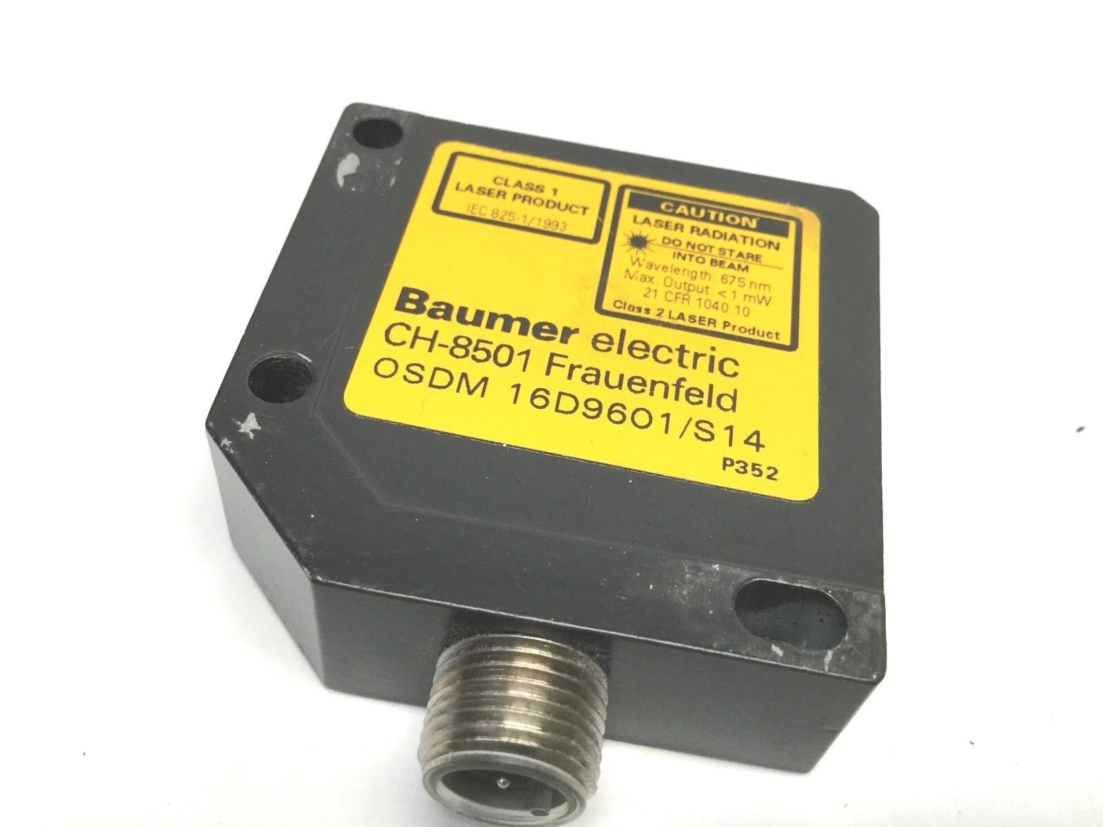 Baumer OSDM 16D9601/S14 Thru Beam Laser Emitter Sensor - Used - Maverick Industrial Sales