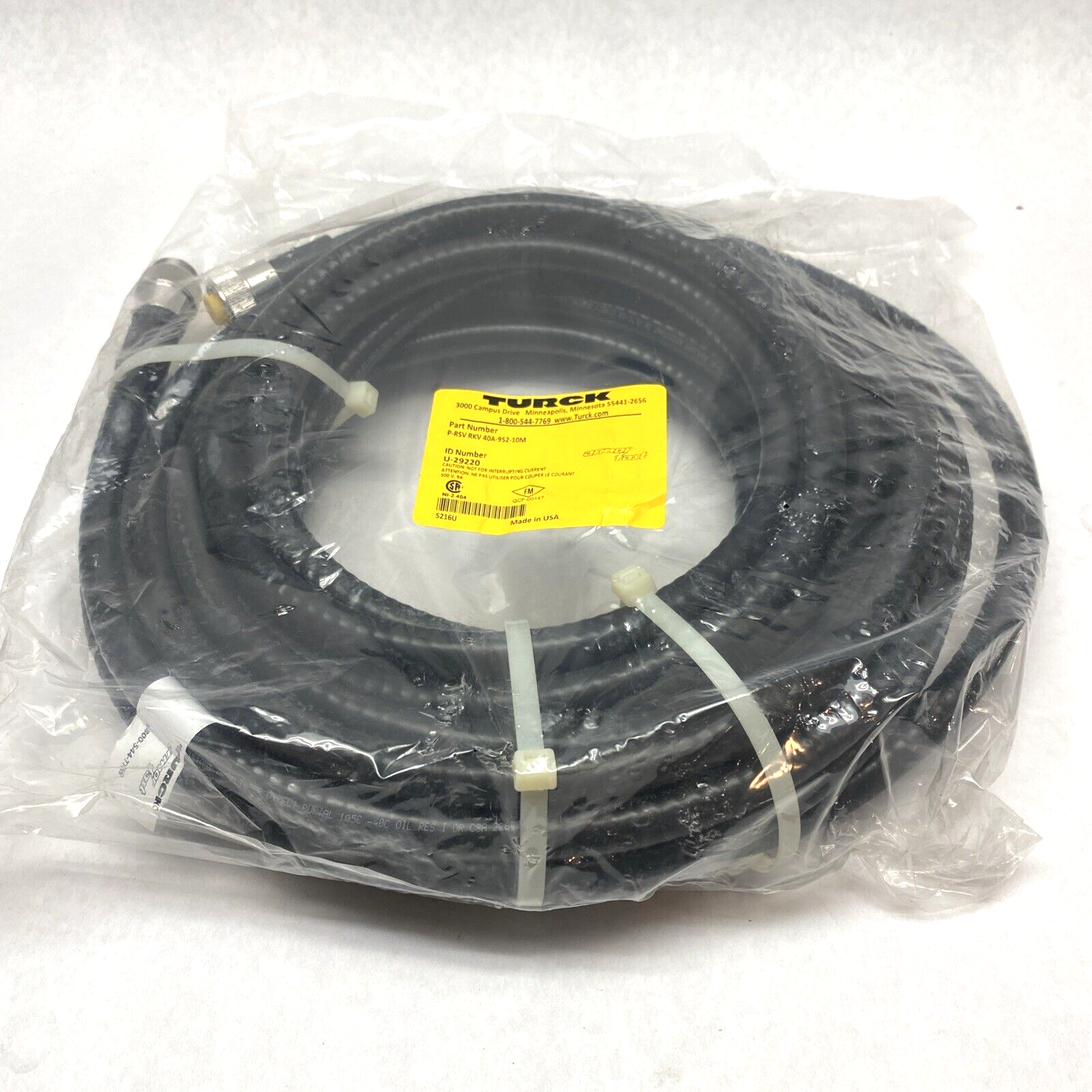 P-RSV RKV 40A-952-10M | Turck Armor Fast Cable U-29220 - New - Maverick Industrial Sales