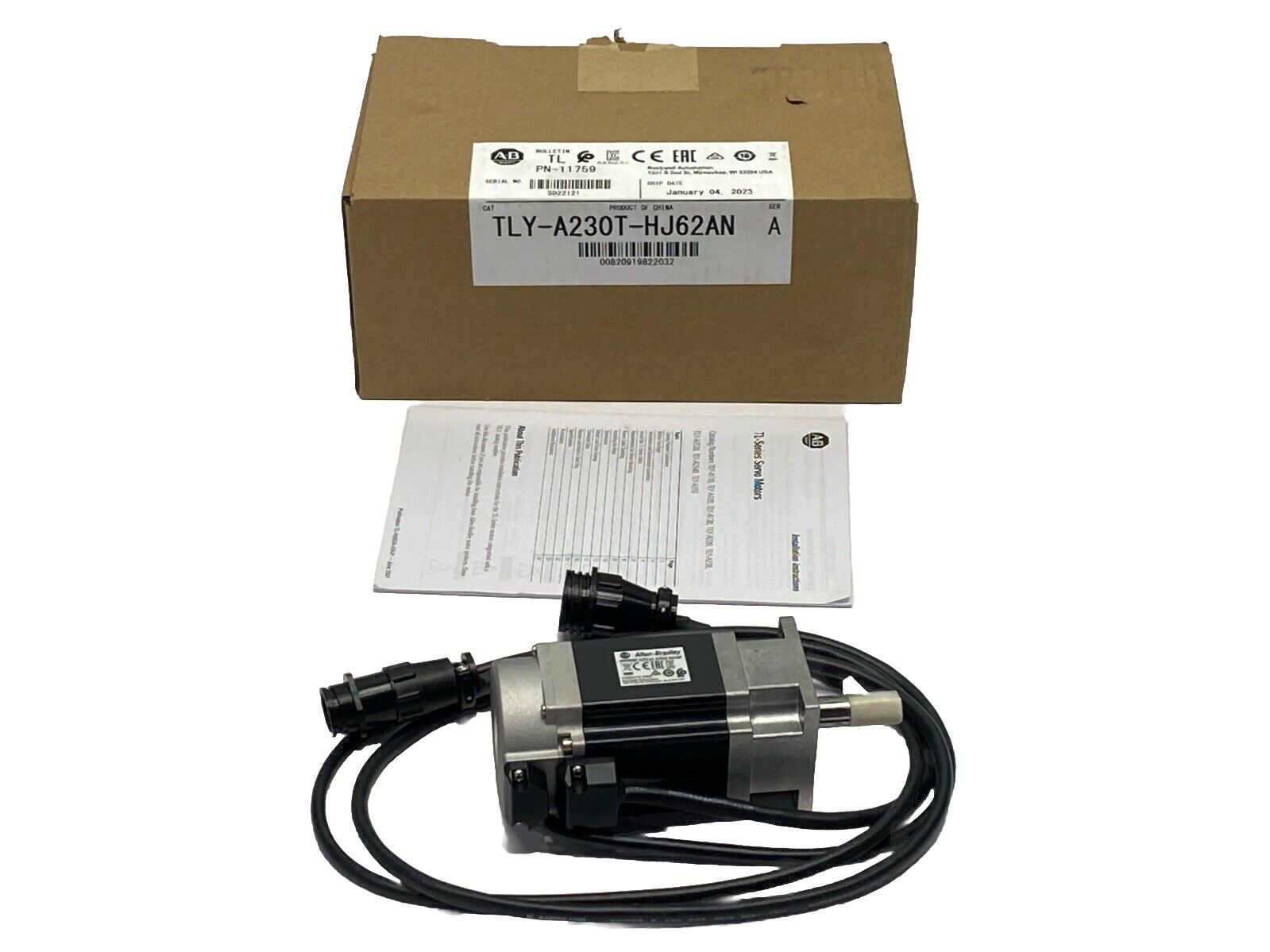 Allen Bradley TLY-A230T-HJ62AN Ser A TL-Series TLY 240V AC Rotary Servo Motor - New – Open box - Maverick Industrial Sales