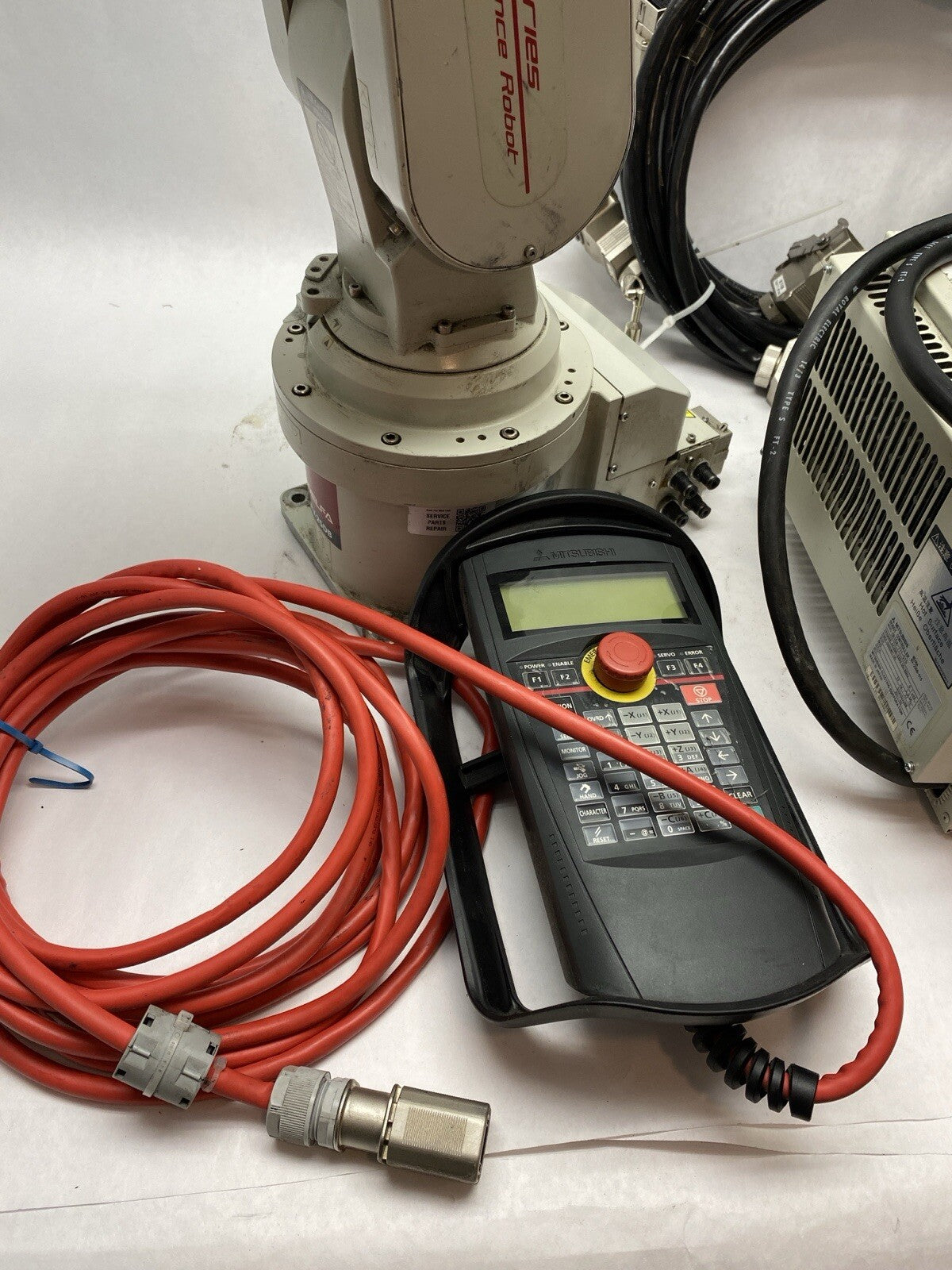 Mitsubishi RV-2SDB-S15 Industrial Robot, Melfa CR1DA-771-S15 Control and R32TB - For parts or not working - Maverick Industrial Sales