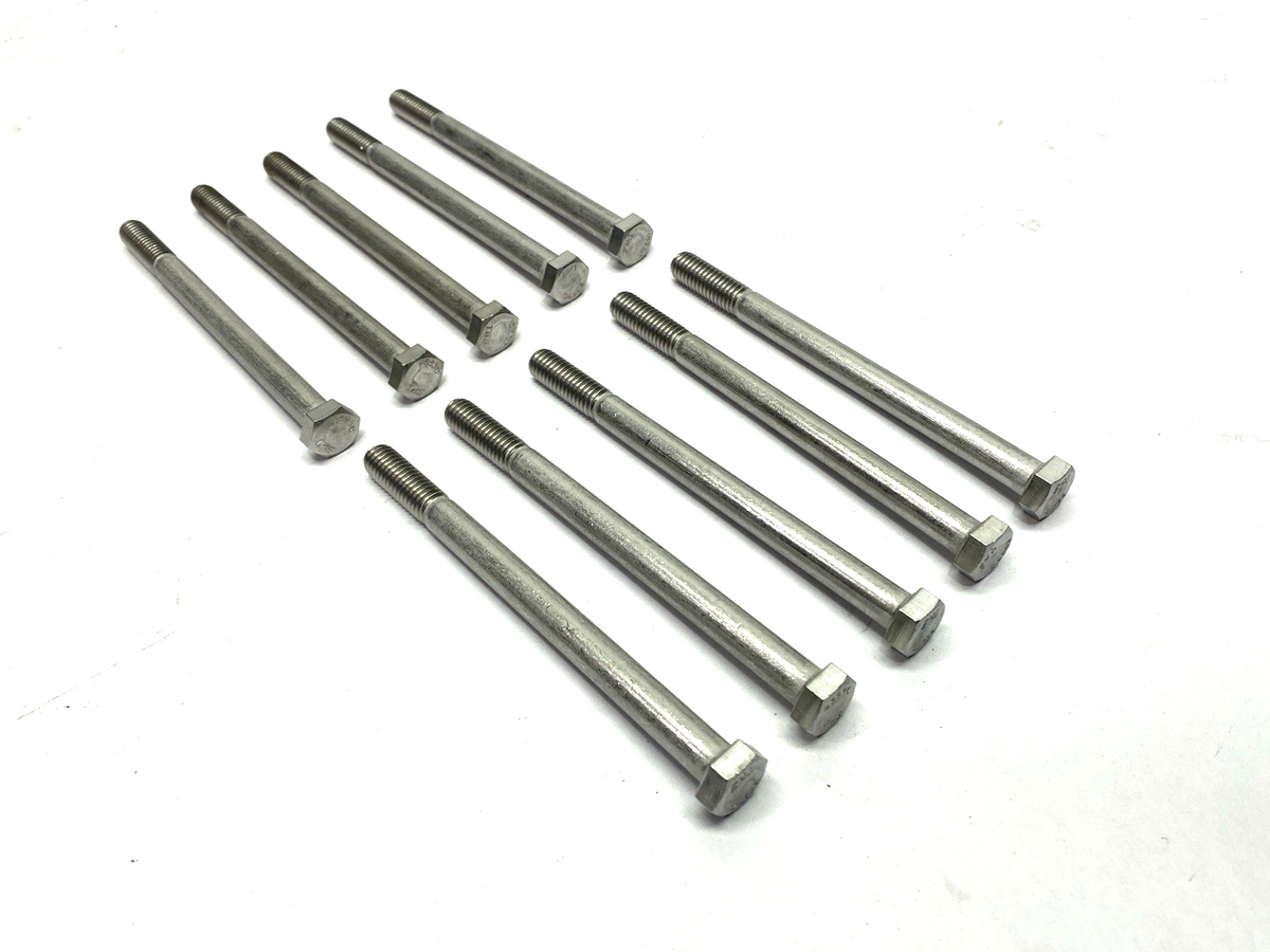 Hex Cap Screw 3/8"-16 x 5", Stainless Steel 1-5/64" Partially Threaded LOT OF 10 - Maverick Industrial Sales