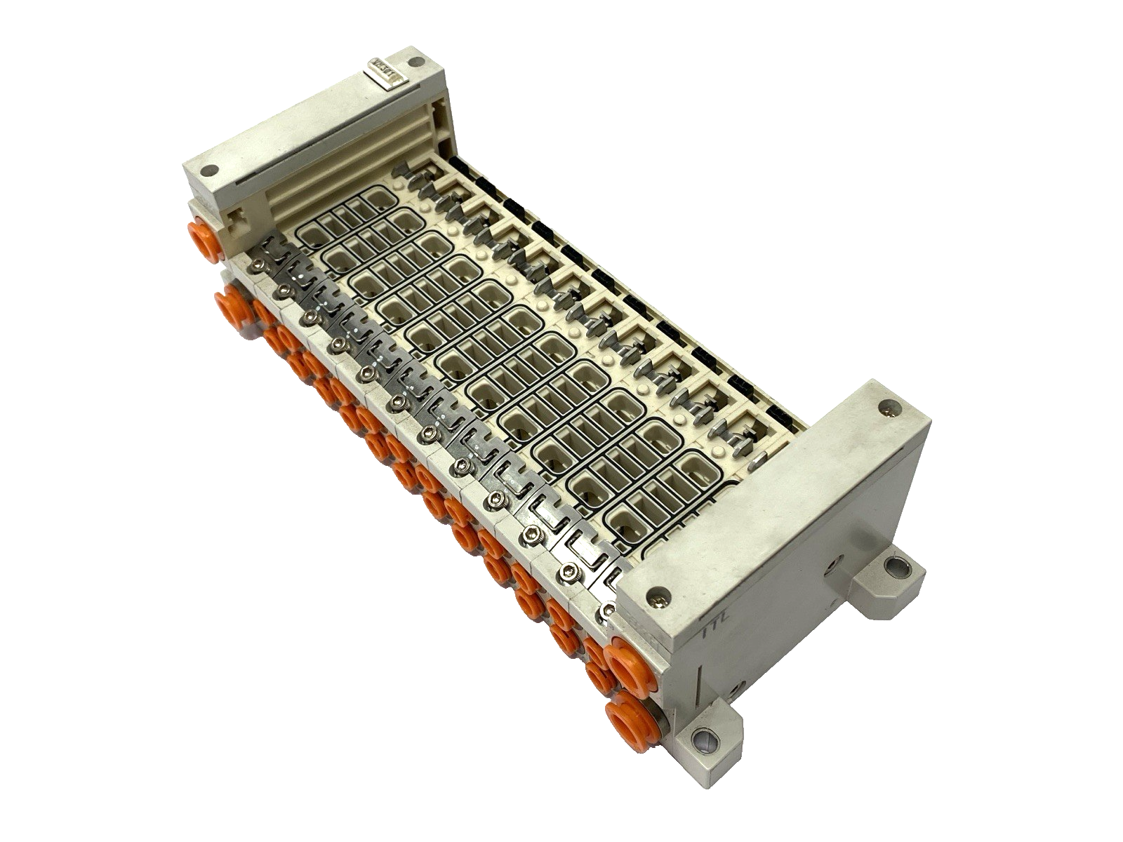 SMC VV5Q21-12N7FU0 Pneumatic Manifold Assembly MISSING BOTTOM COVER - Maverick Industrial Sales