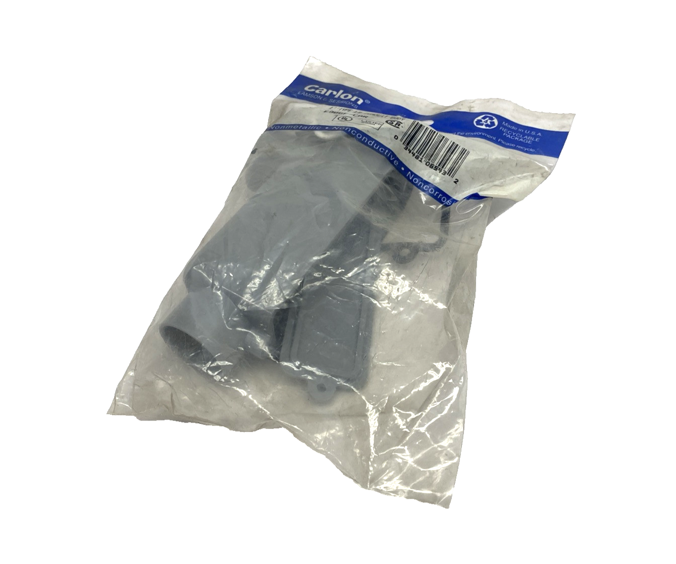 Carlon E986F-CAR LB-Type PVC Conduit Body 5-9/32" L x 1-3/4" W 1" Hub 6" OAL - Maverick Industrial Sales
