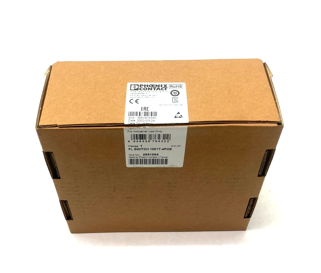 FL SWITCH 1001T-4POE | Phoenix Contact Industrial PoE+ Ethernet Switch 2891064 - New - Maverick Industrial Sales