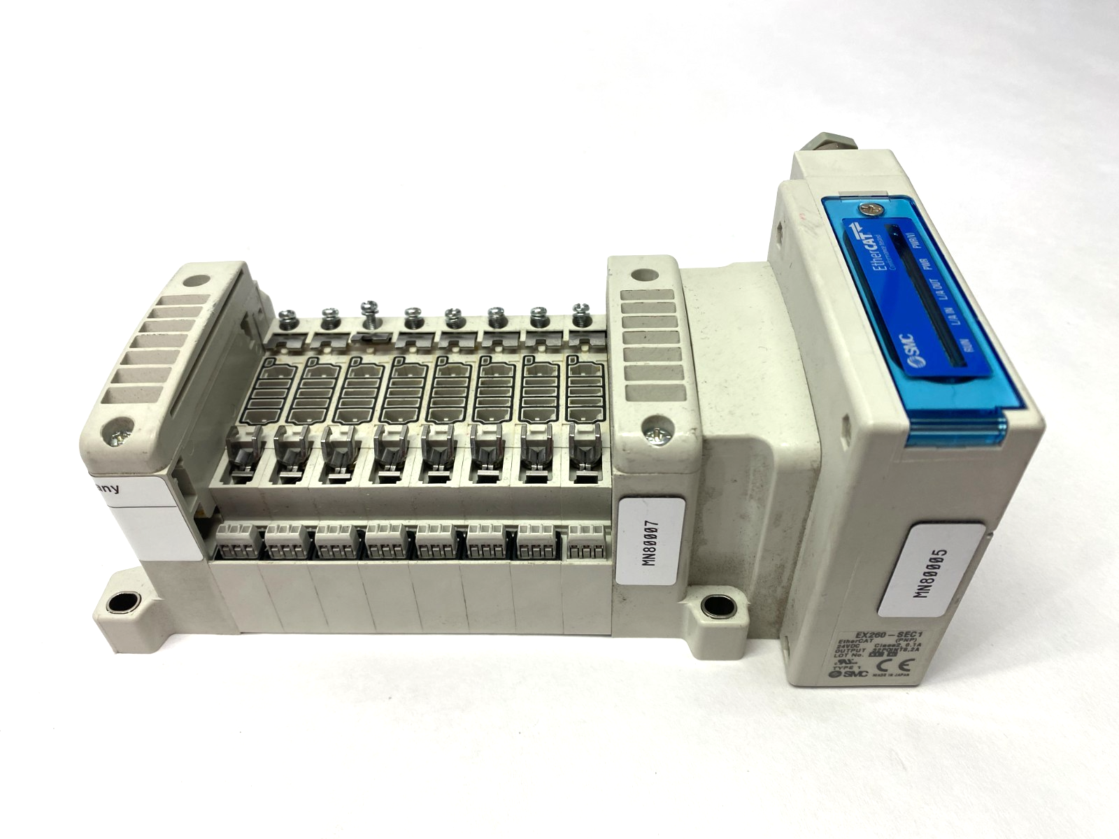 VV5QC11-08N3SDAN-D0S | SMC Pneumatic Valve Manifold Assembly 8-Stations 4/5-Port - For parts or not working - Maverick Industrial Sales