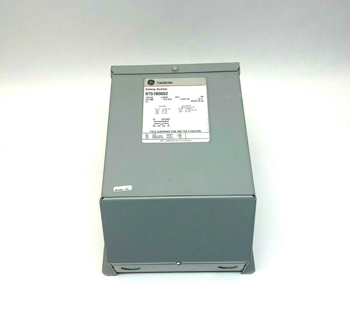 GE 9T51B0052 Transformer, 2.00kVA, Type QB, 480V Primary 120/240V Secondary - Maverick Industrial Sales