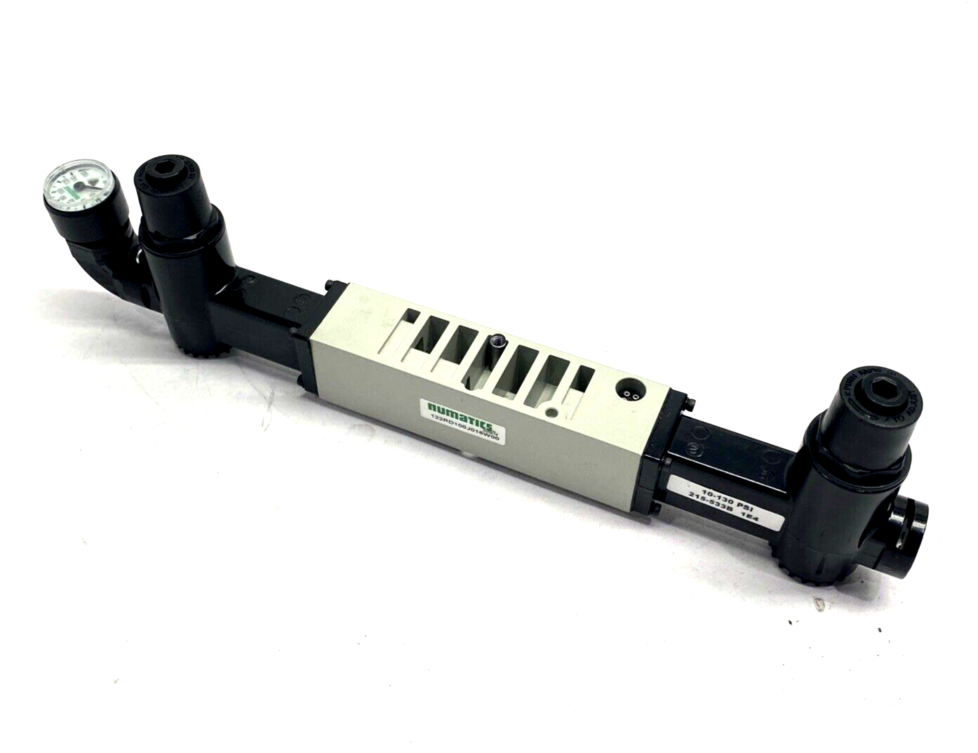 Numatics 122RD100J016W00 Dual Sandwich Pressure Regulator Valve w/ Gauge - Used - Maverick Industrial Sales