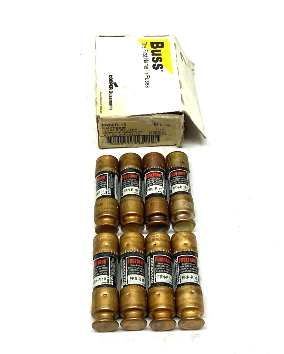 FRN-R-10 | Cooper Bussmann Fusetron Class RK5 Fuses PKG OF 8 - New Other - Maverick Industrial Sales