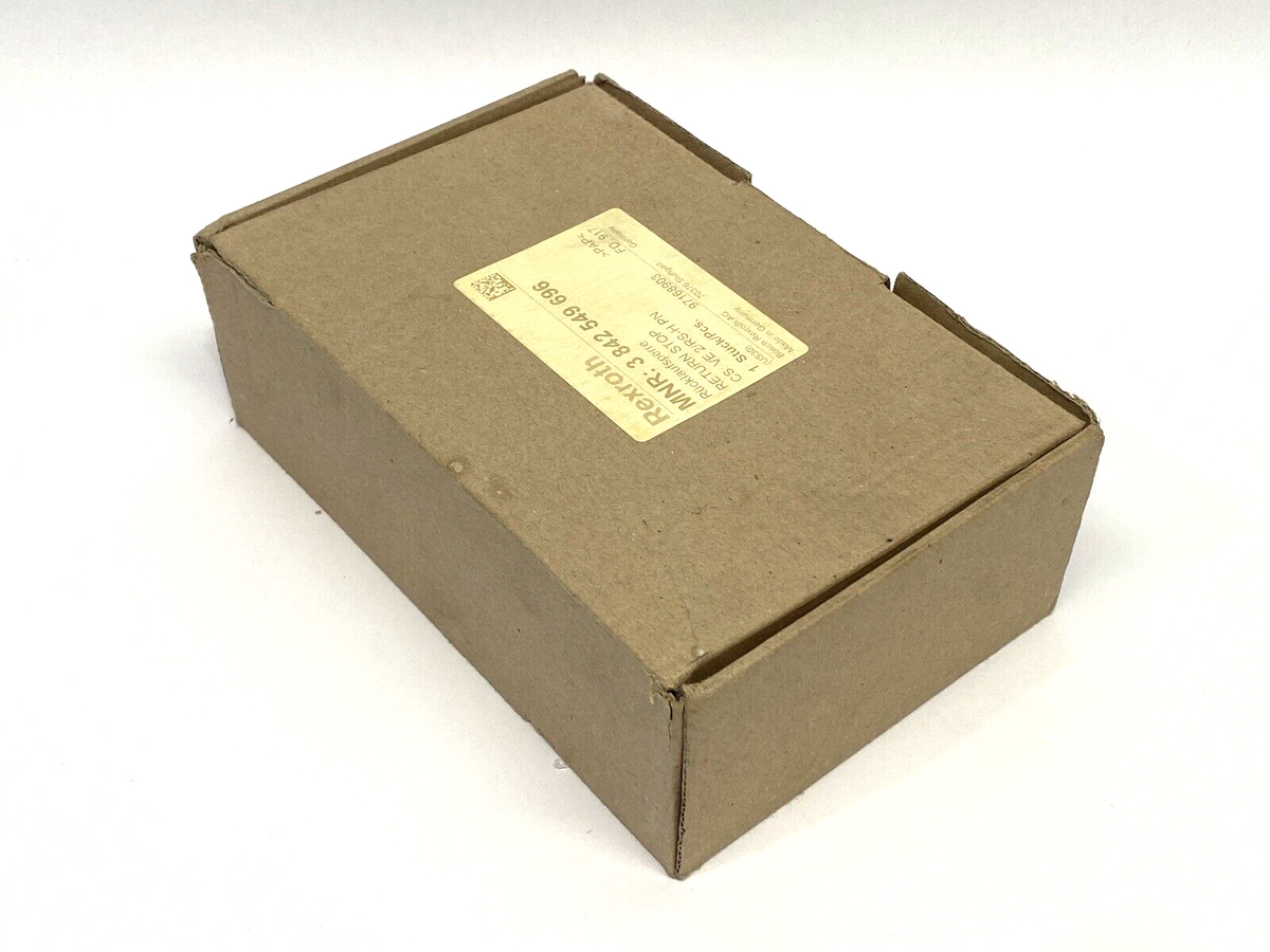 3842549696, VE 2/RS-H PN | Bosch Rexroth 3842549696 Return Stop VE 2/RS-H PN - New – Open box - Maverick Industrial Sales