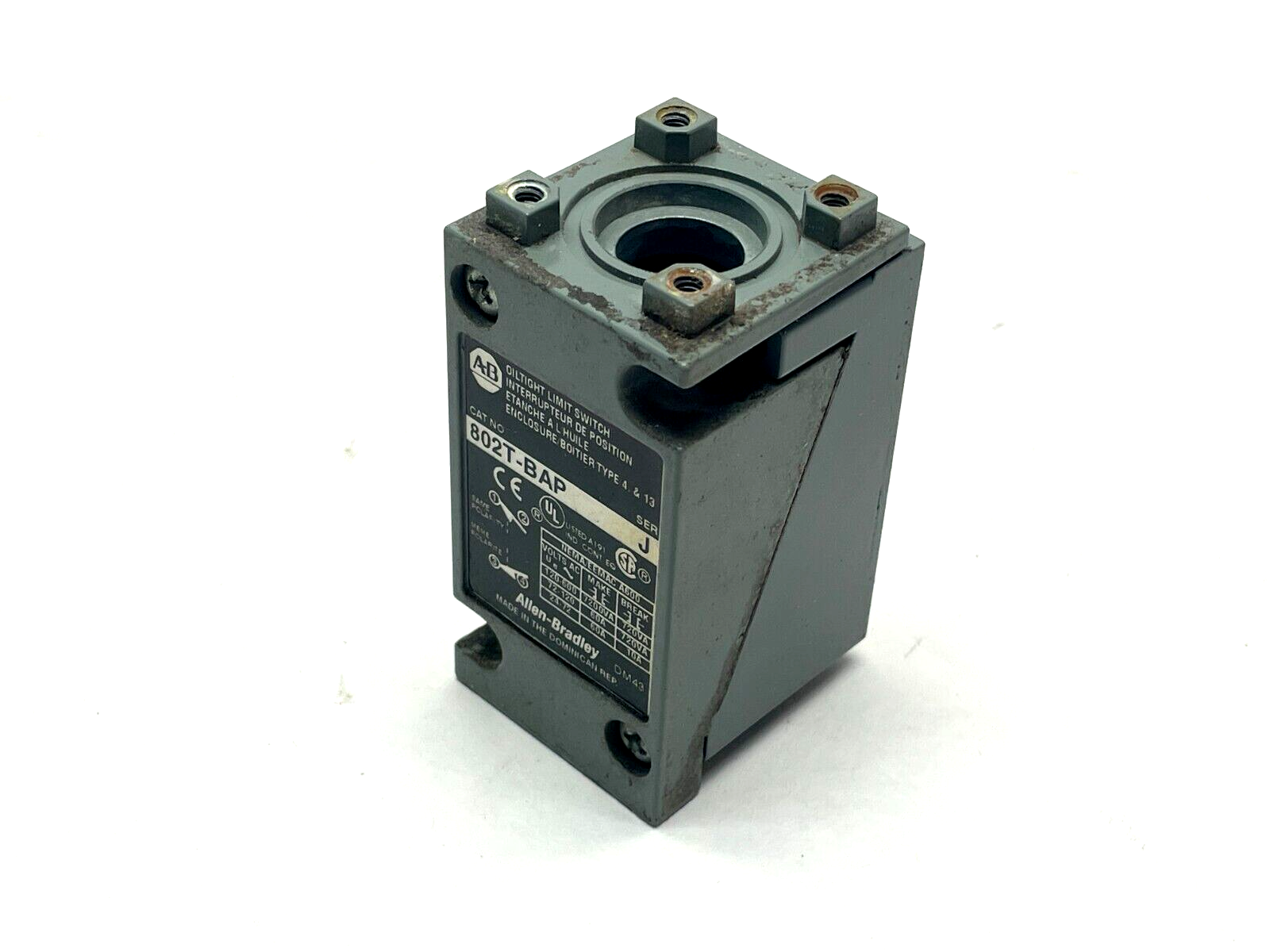 Allen Bradley 802T-BAP Ser. J Limit Switch MISSING ACTUATOR - Used - Maverick Industrial Sales
