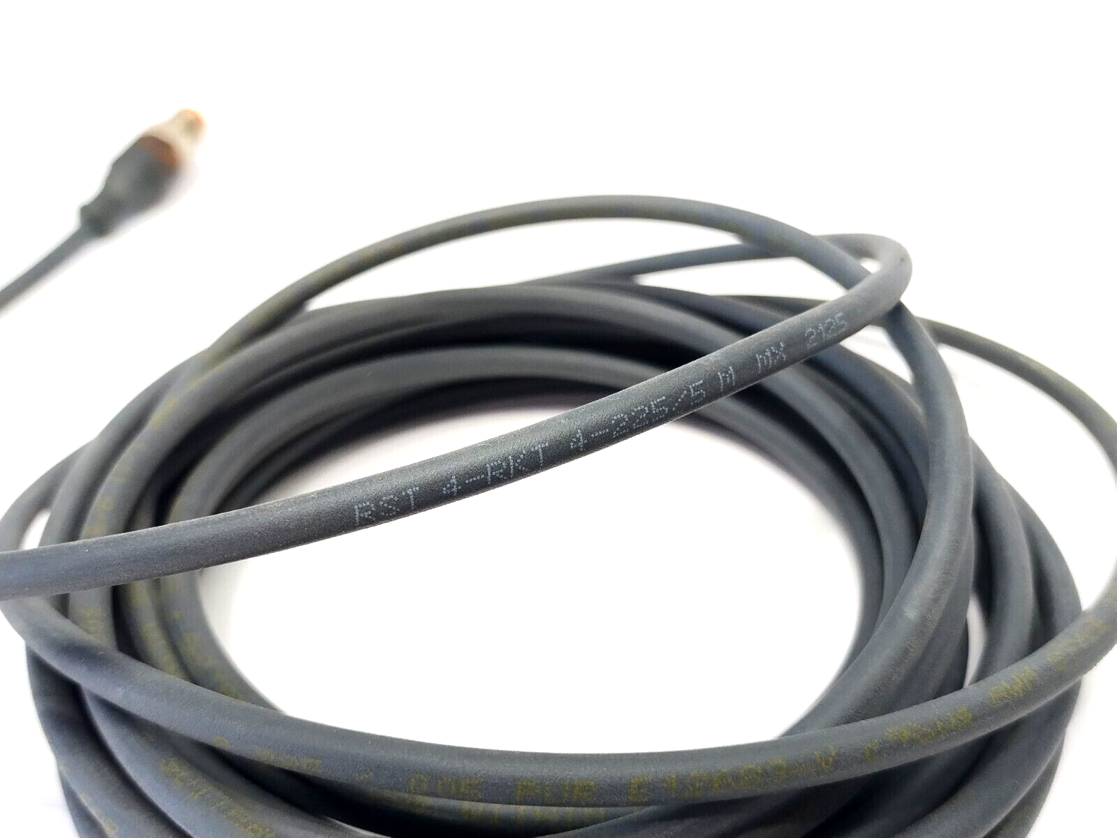 11826, RST 4-RKT 4-225/5 M, RST 4-RKT 4-225/5M | Lumberg Automation RST 4-RKT 4-225/5M Cordset M12 Male To Female 4-Pin 5m 11826 - Used - Maverick Industrial Sales