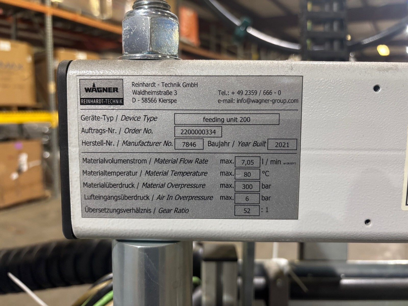 Wagner Reinhardt-Technic Conti Flow Robot Controller with (2) Feeding Unit 2000 - Used - Maverick Industrial Sales