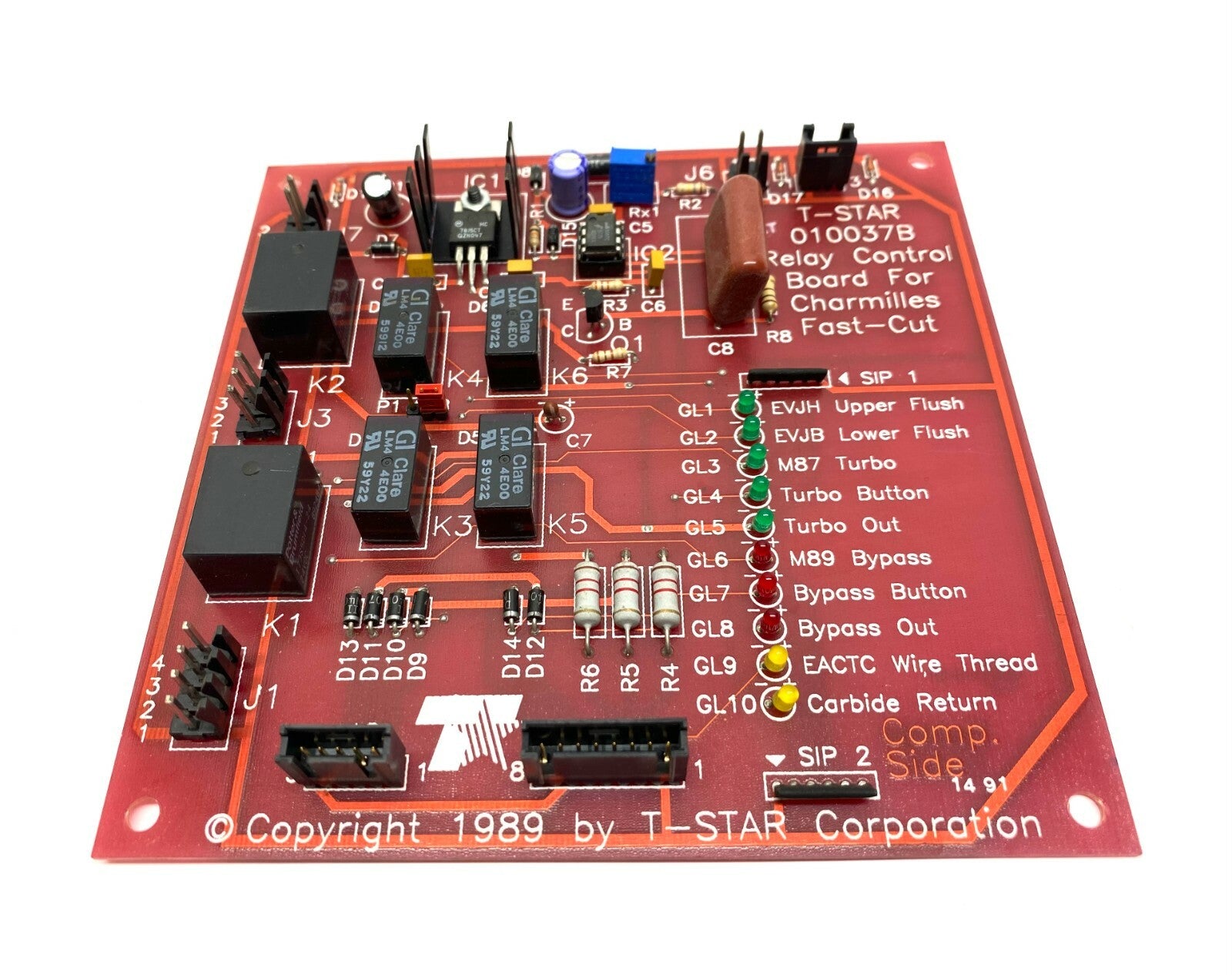 010037B | T-Star Relay Control Board Charmilles Fast Cut - Used - Maverick Industrial Sales