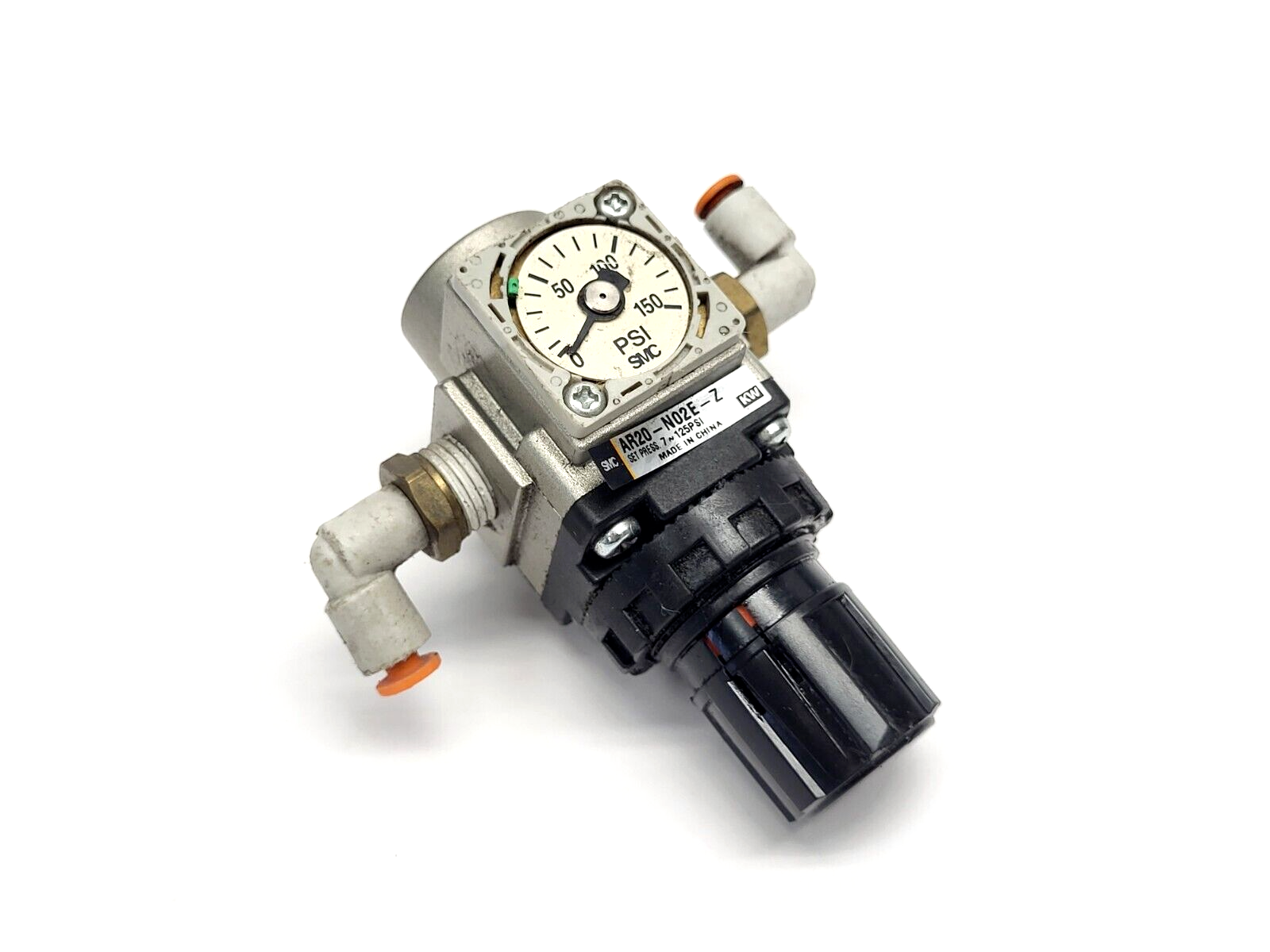 AR20-N02E-Z | SMC Pneumatic Regulator MISSING PRESSURE GAUGE COVER - Used - Maverick Industrial Sales