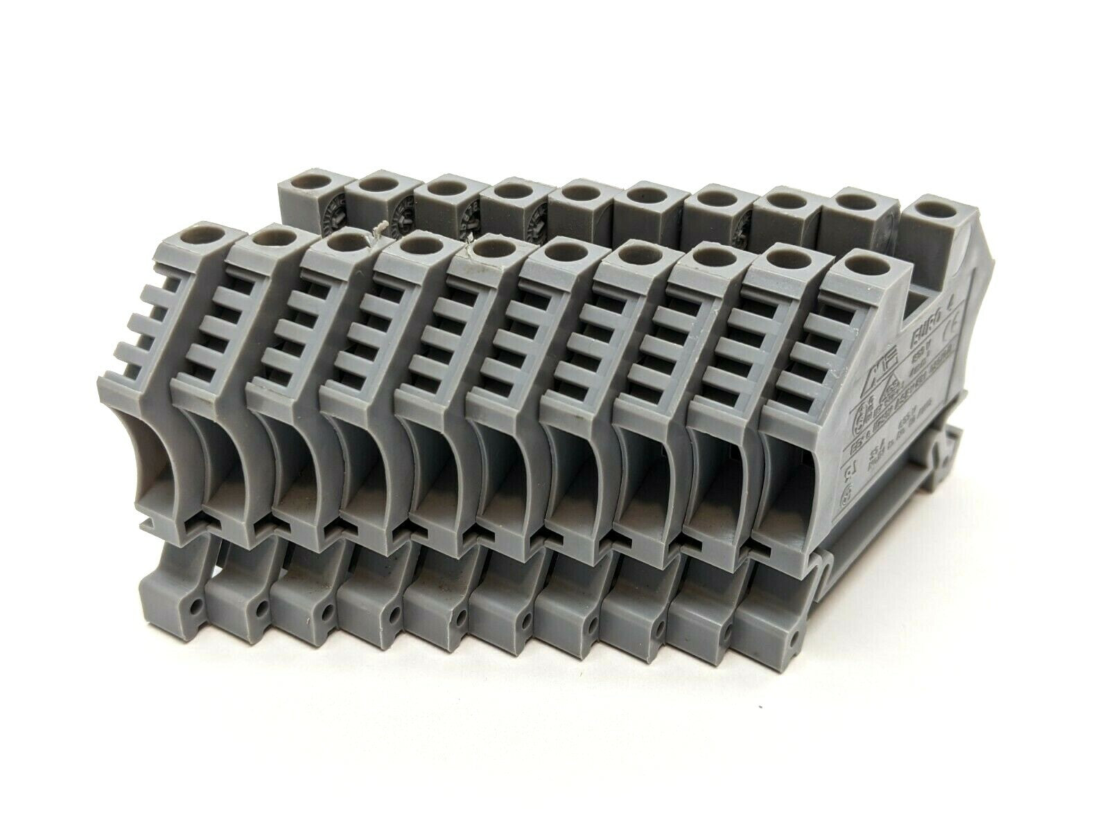 Morsettitalia 43409 Euro 4 Gray Terminal Block LOT OF 10 - Used - Maverick Industrial Sales