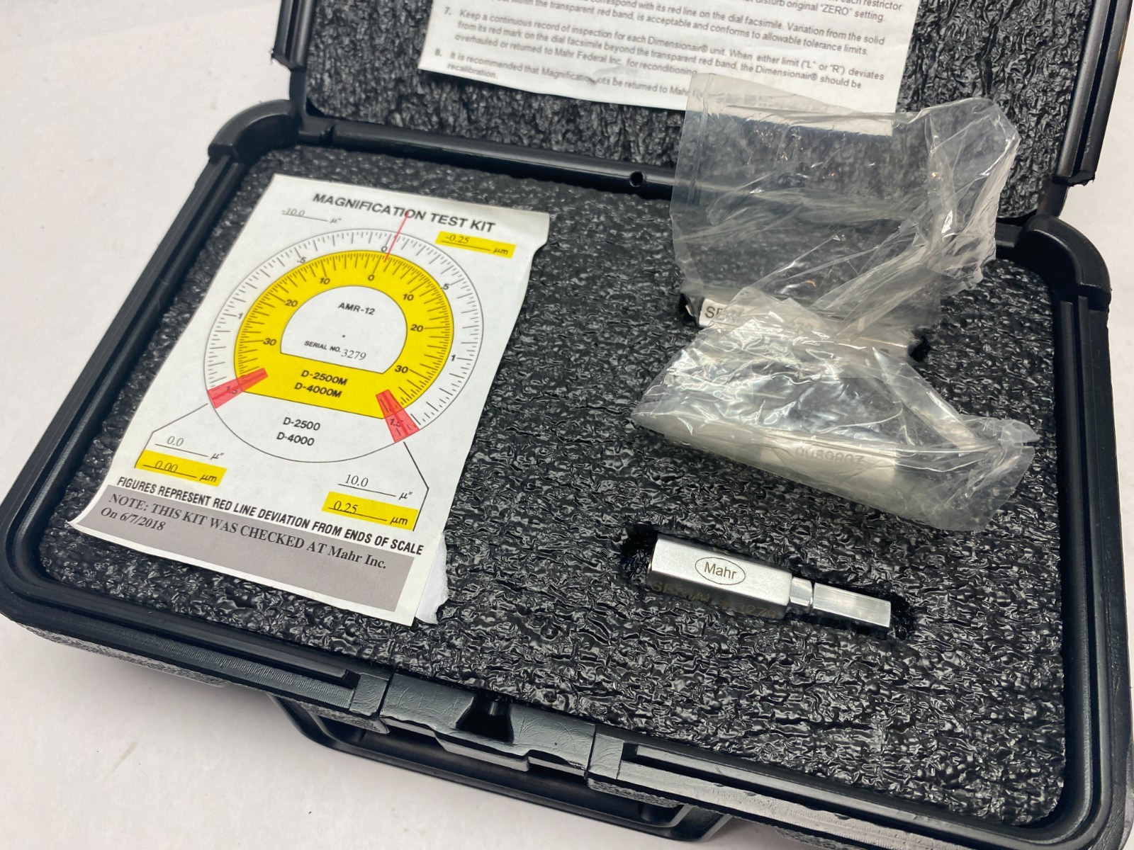 Mahr 2086960 Magnification Kit for Calibrationg 2500:1, 4000:1 Millimar AMR-12 - New – Open box - Maverick Industrial Sales