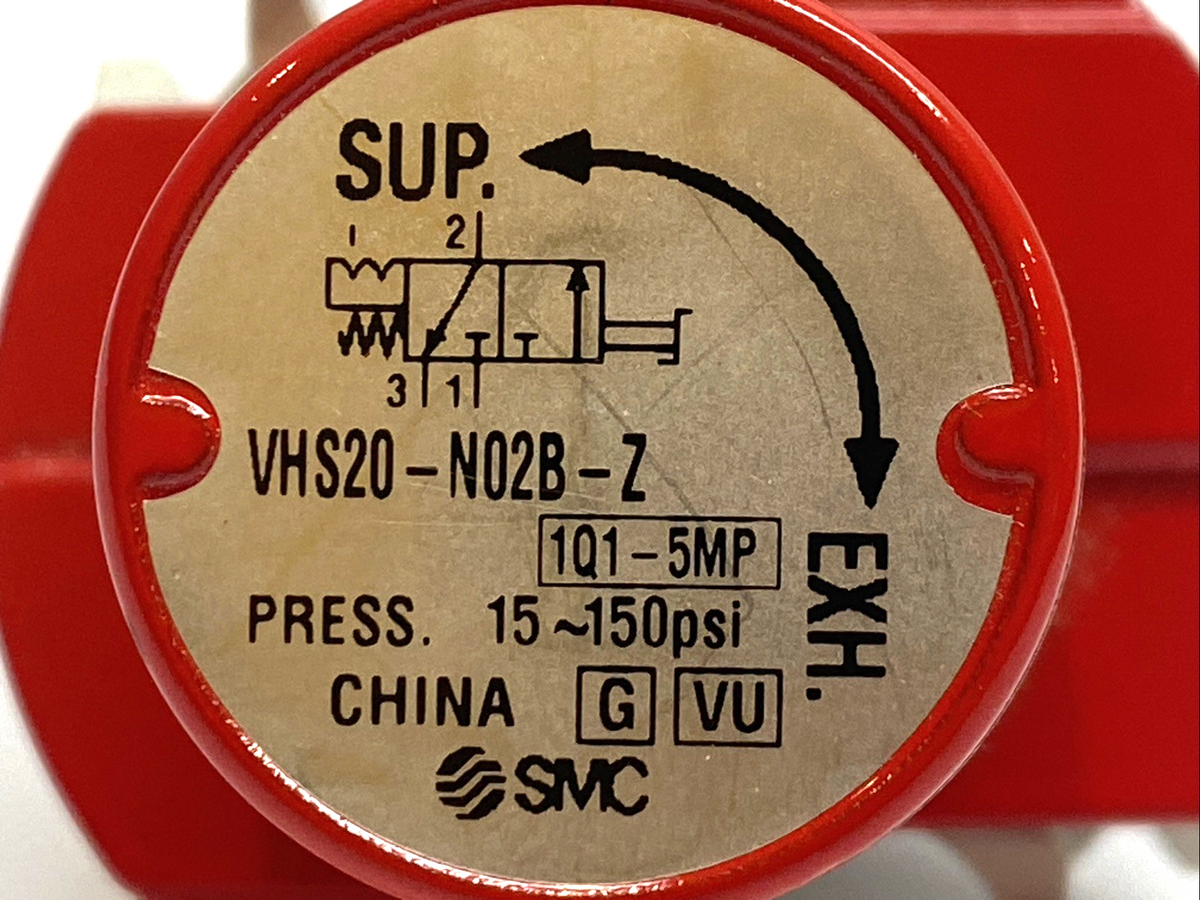 VHS20-N02B-Z | SMC Single Action Lockout Relief Hand Valve 3-Port 1/4" NPT- Used - Maverick Industrial Sales